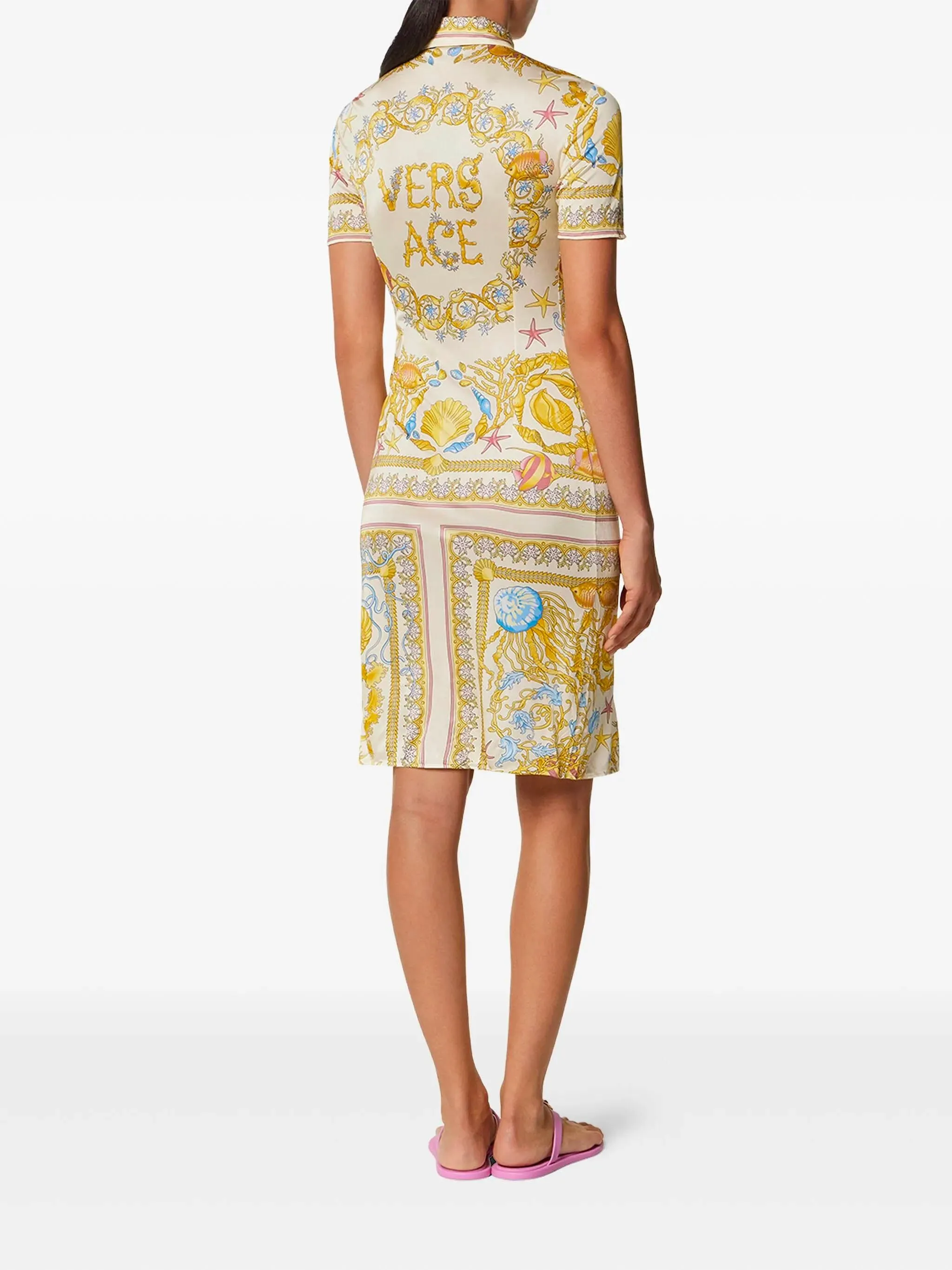 UNDERWATER BAROCCO FITTED MIDI SHIRT DRESS sold by Lord & Taylor product image thumbnail 4