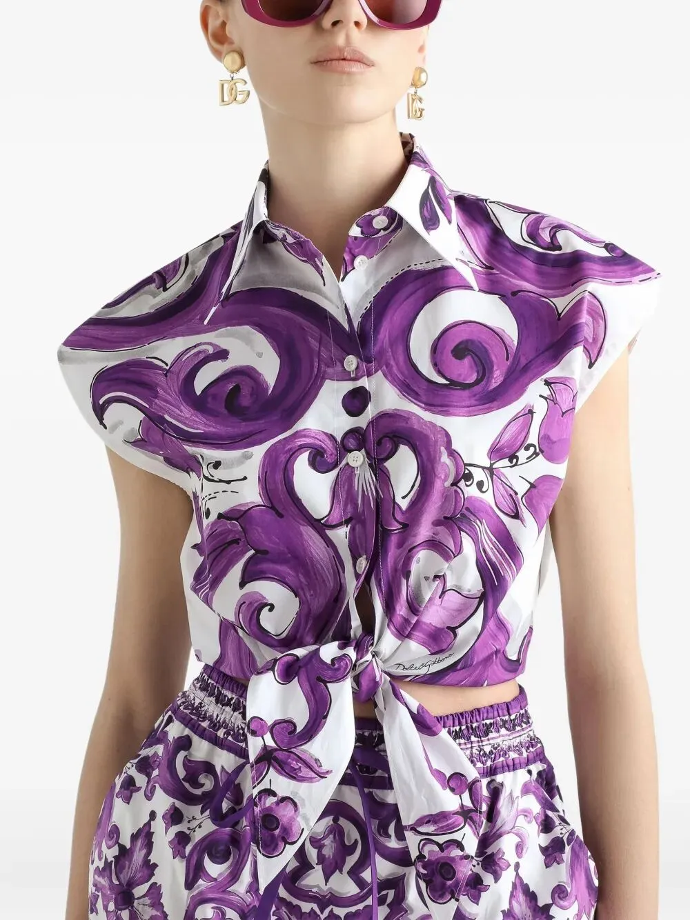 MAJOLICA-PRINT POPLIN SHIRT sold by Lord & Taylor product image thumbnail 4
