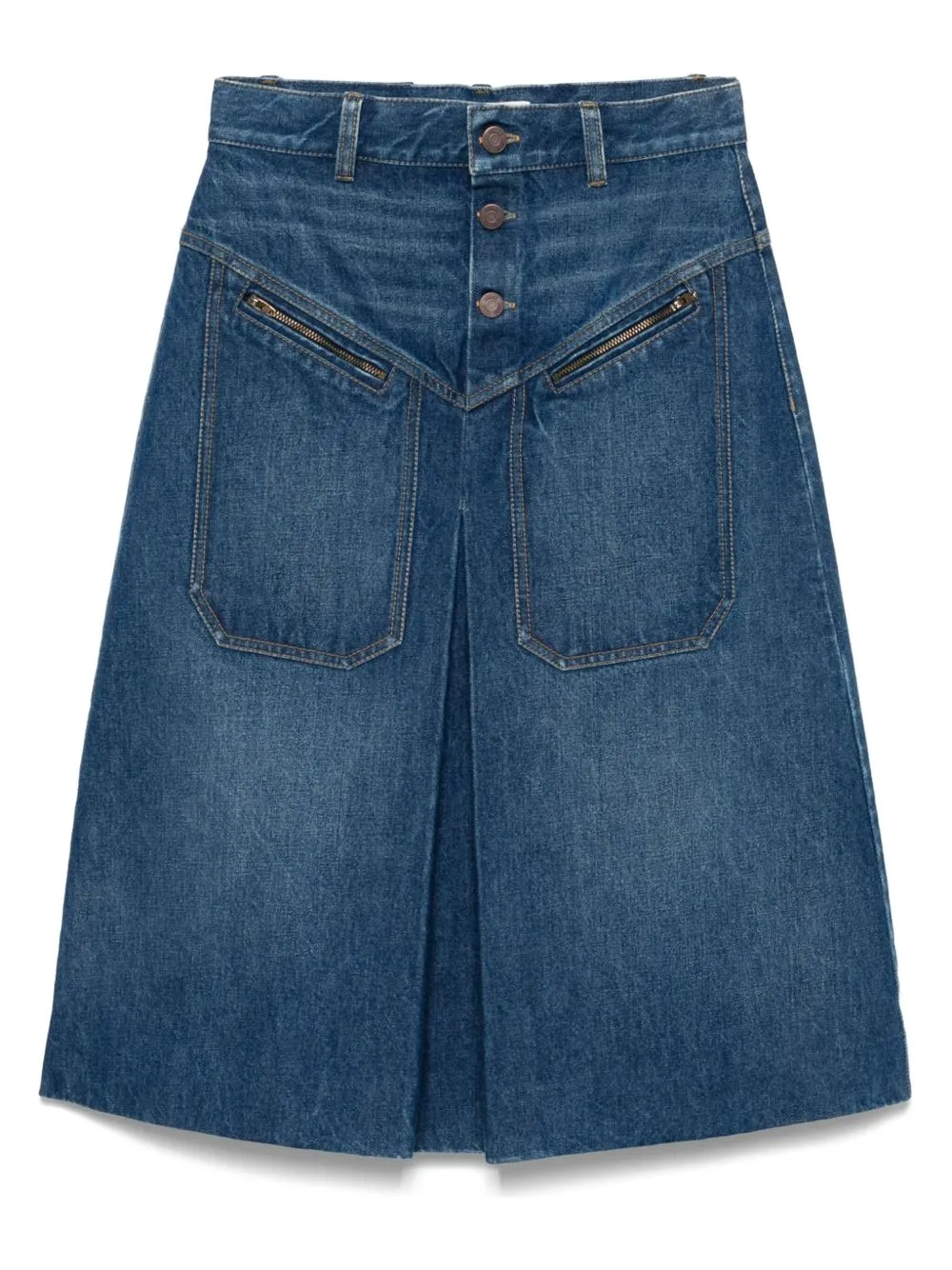 KNEE-LENGTH SKIRT IN DENIM sold by Lord & Taylor