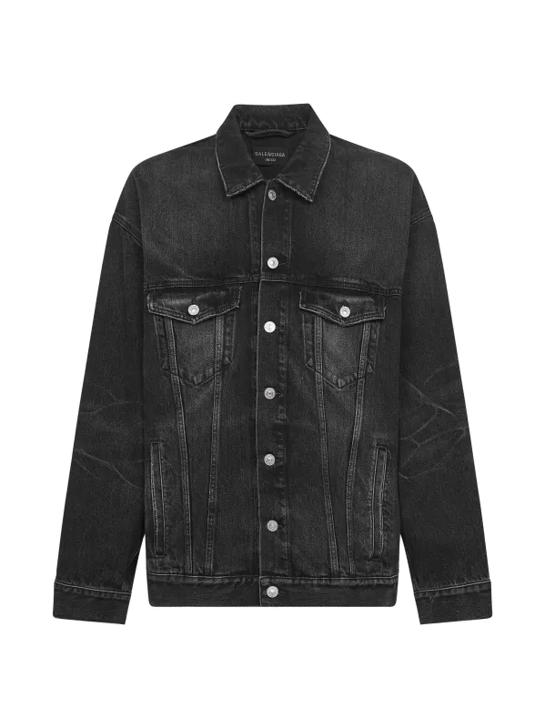 Dark Grey Oversized Denim Jacket sold by Lord & Taylor