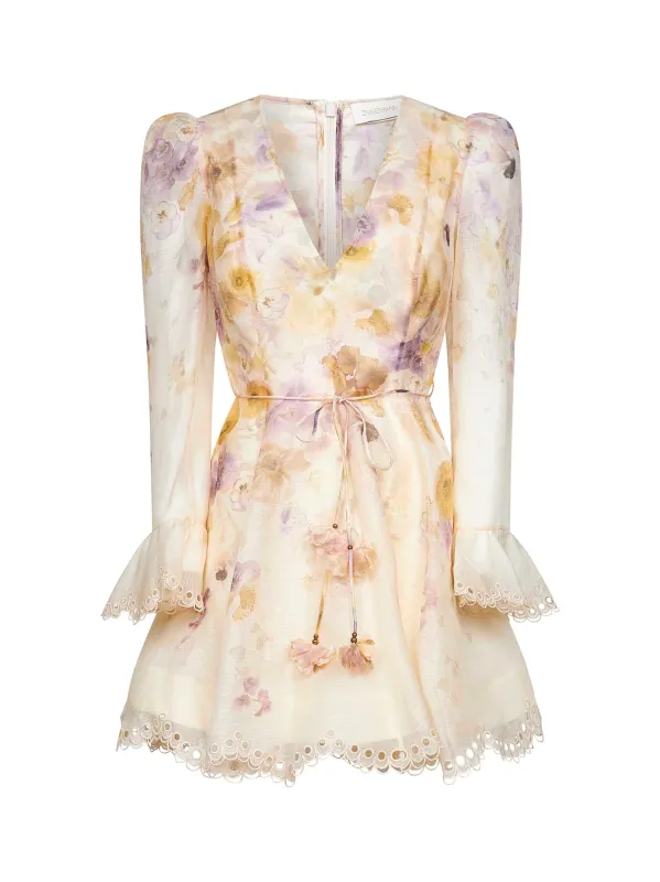 Pansy Floral Linen and Silk Mini Dress sold by Lord & Taylor
