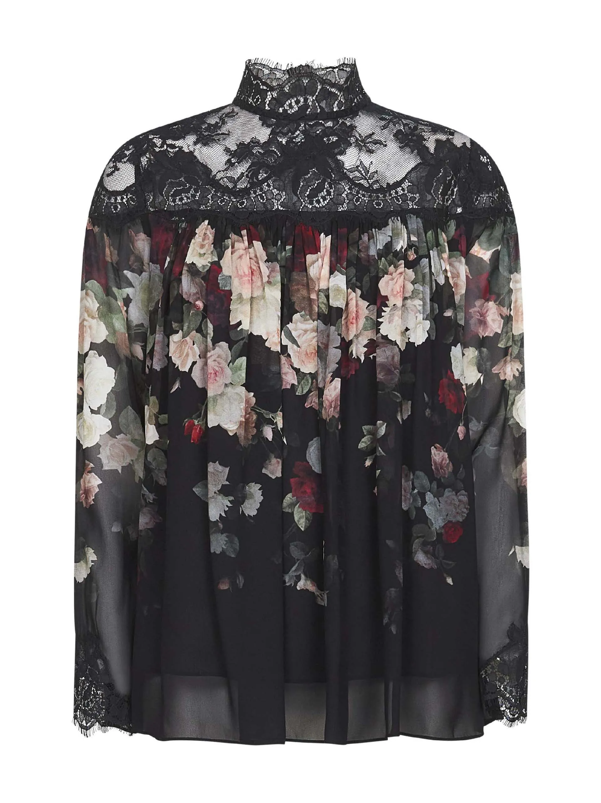 Hypnotic Black Cascade Print Blouse sold by Lord & Taylor