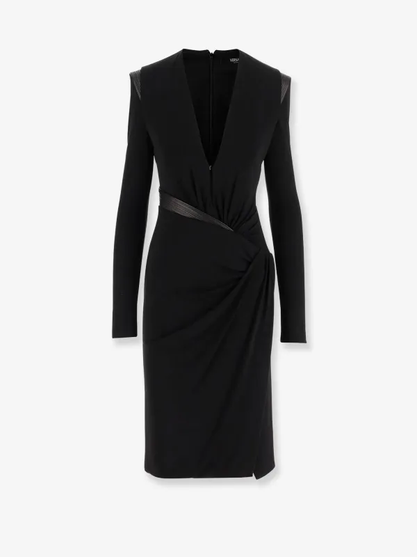 Crepe Mini Dress with V-Neckline sold by Lord & Taylor