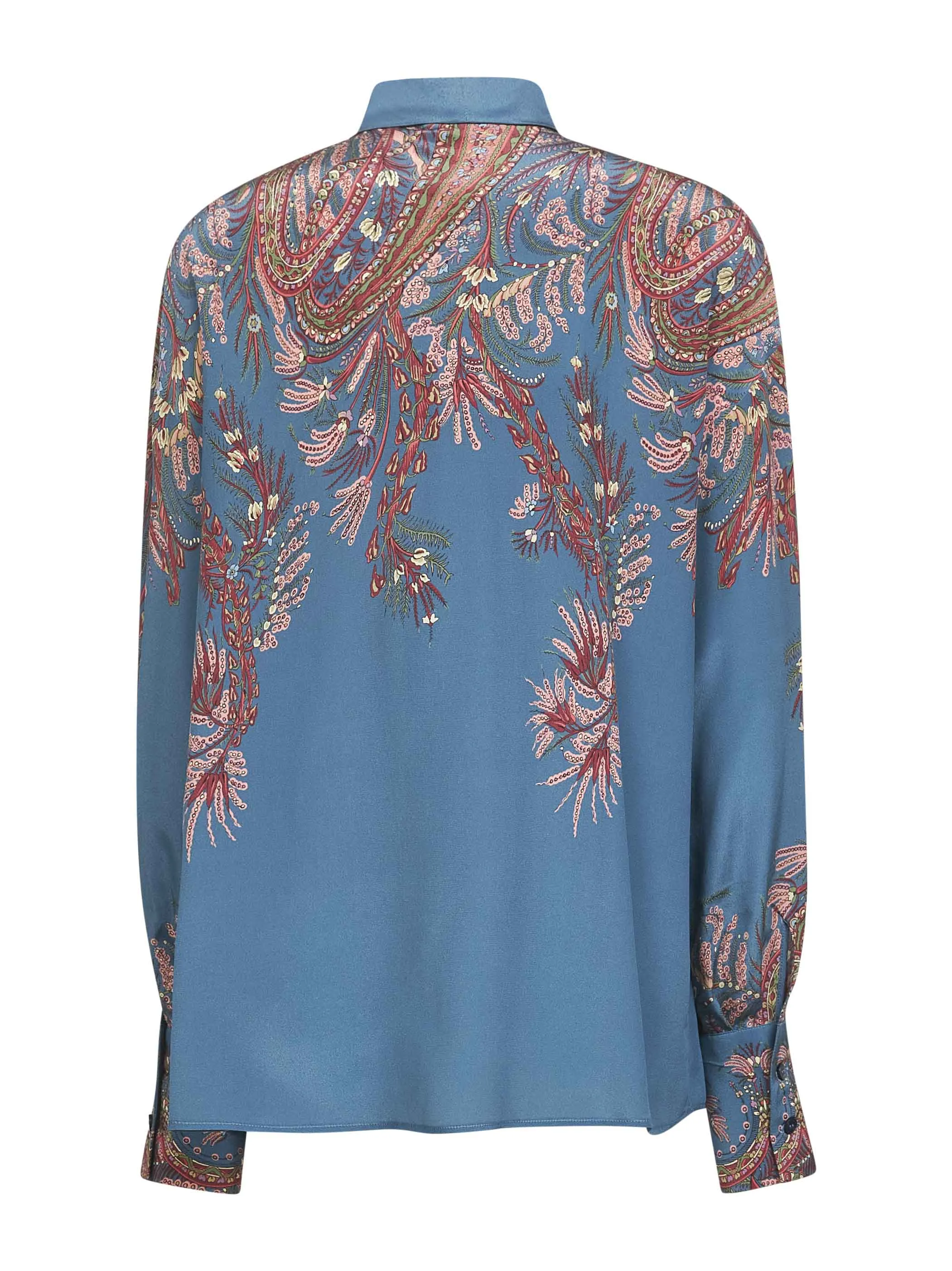 Light Blue Printed Silk Blouse sold by Lord & Taylor product image thumbnail 2