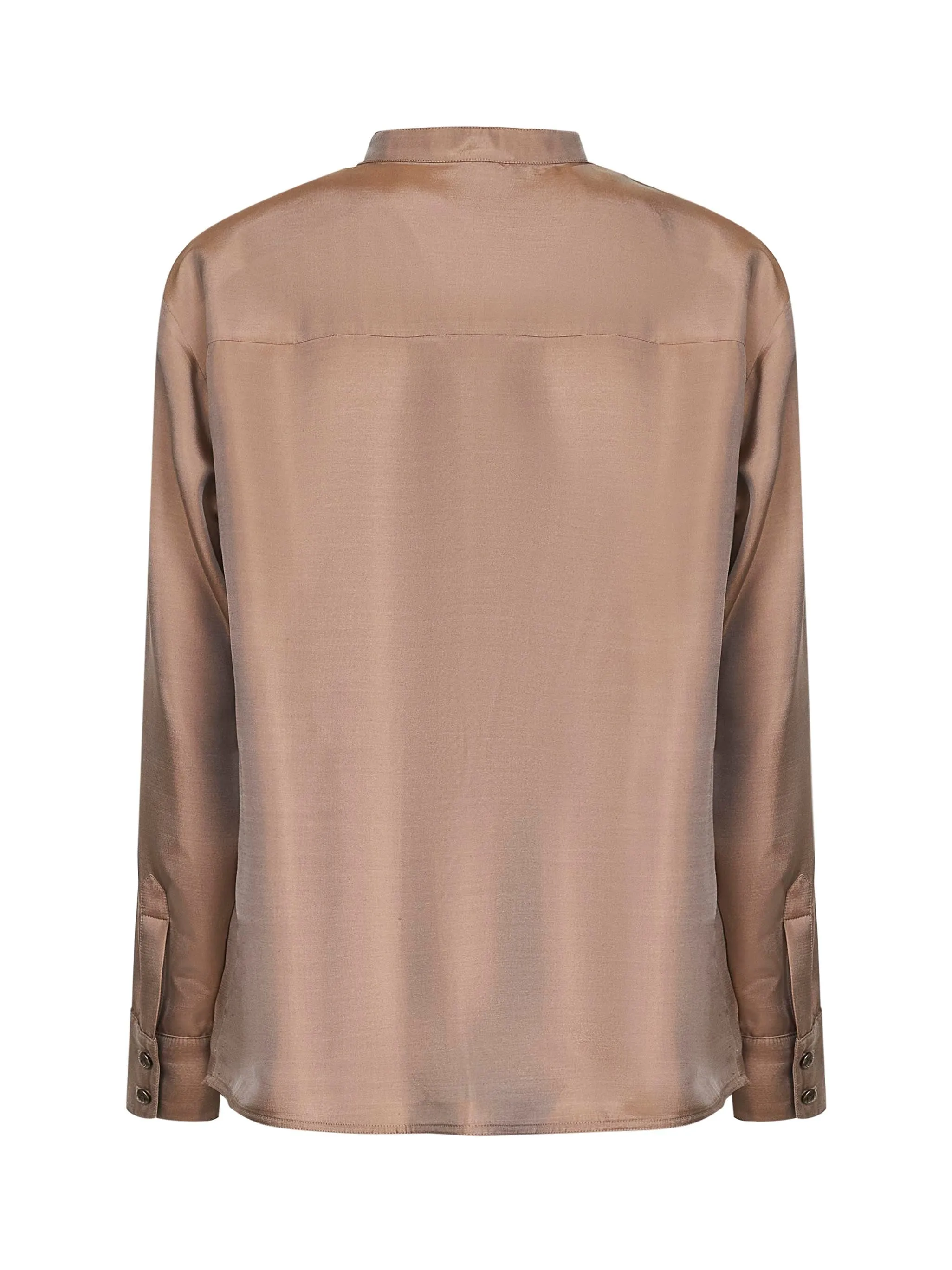 Beige Iridescent Satin Blouse sold by Lord & Taylor product image thumbnail 2