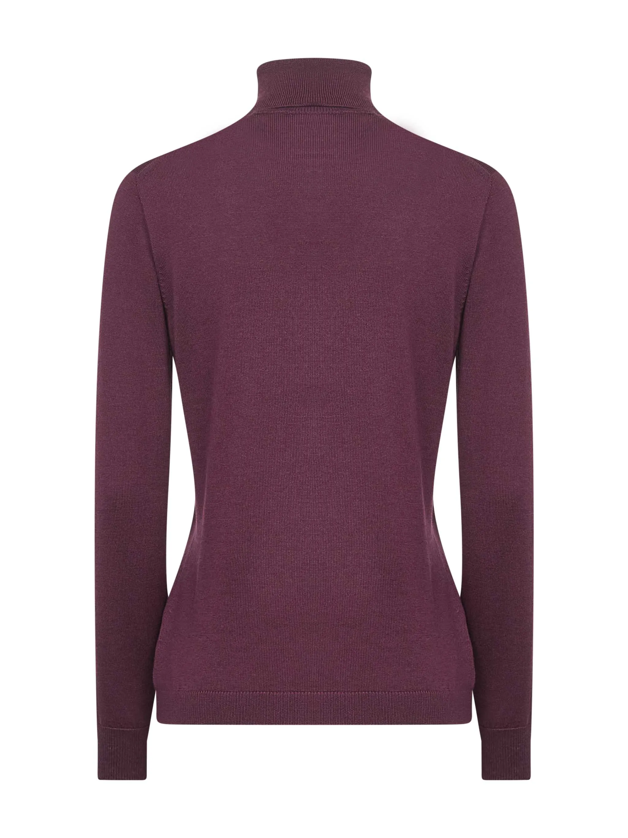 Burgundy Virgin Wool Knit Turtleneck Sweater sold by Lord & Taylor product image thumbnail 2