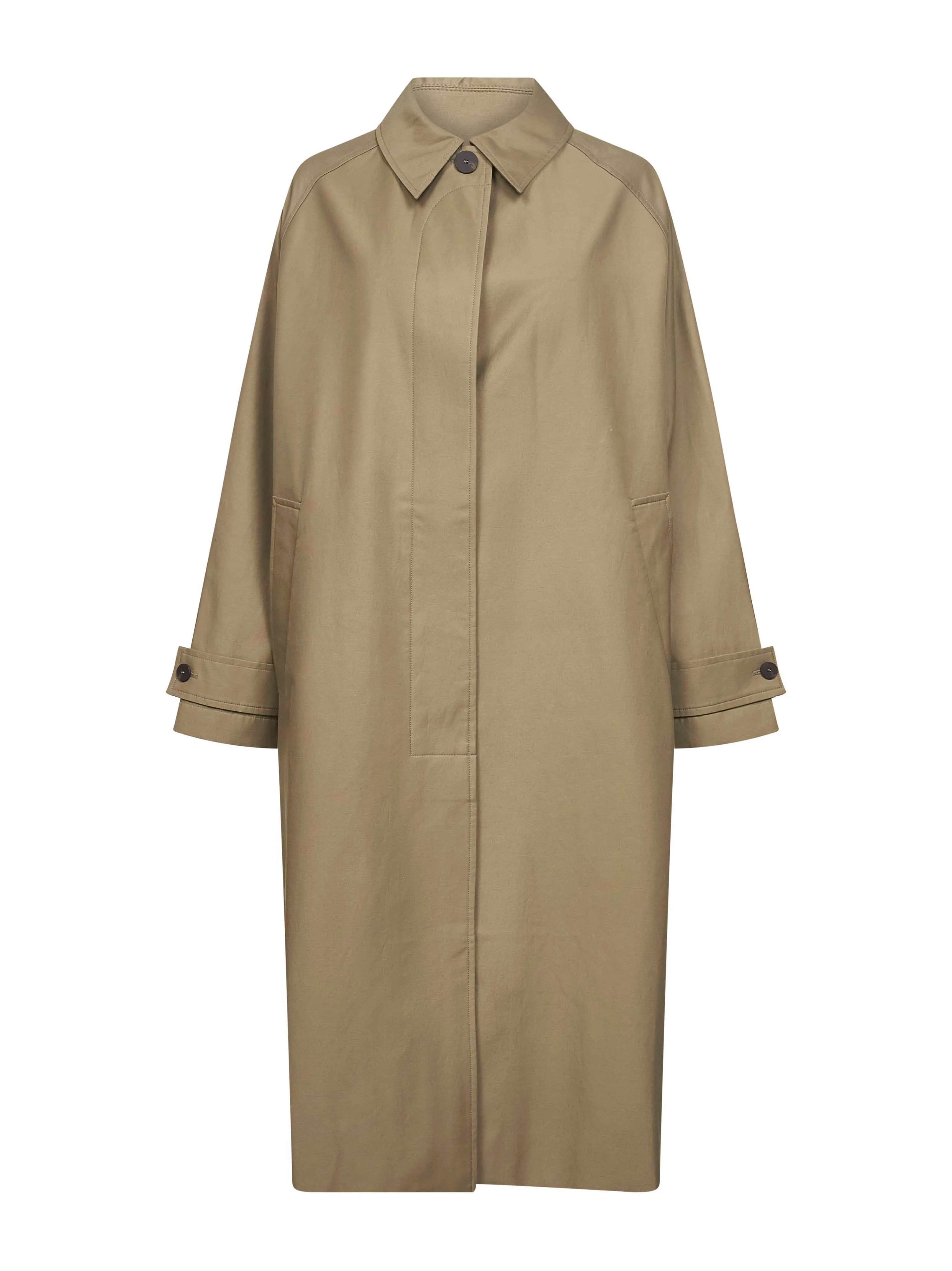 Beige Cotton Blend Twill Holin Trench Coat sold by Lord & Taylor