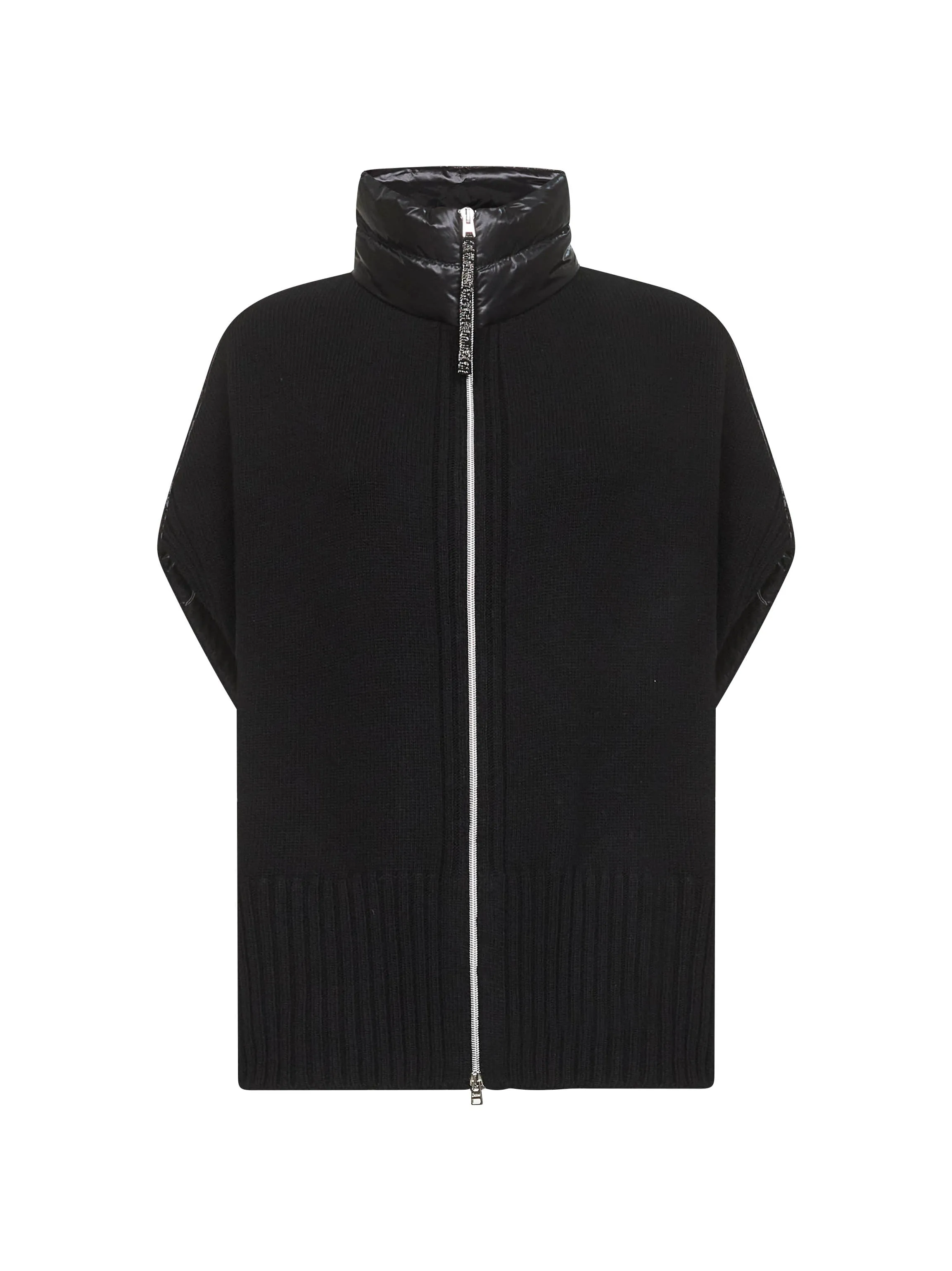 Black Knit and Ultralight Nylon Resort Poncho sold by Lord & Taylor