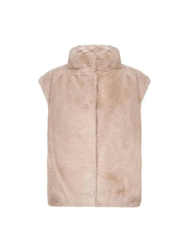 Ivory Faux Mink Fur Resort Vest sold by Lord & Taylor