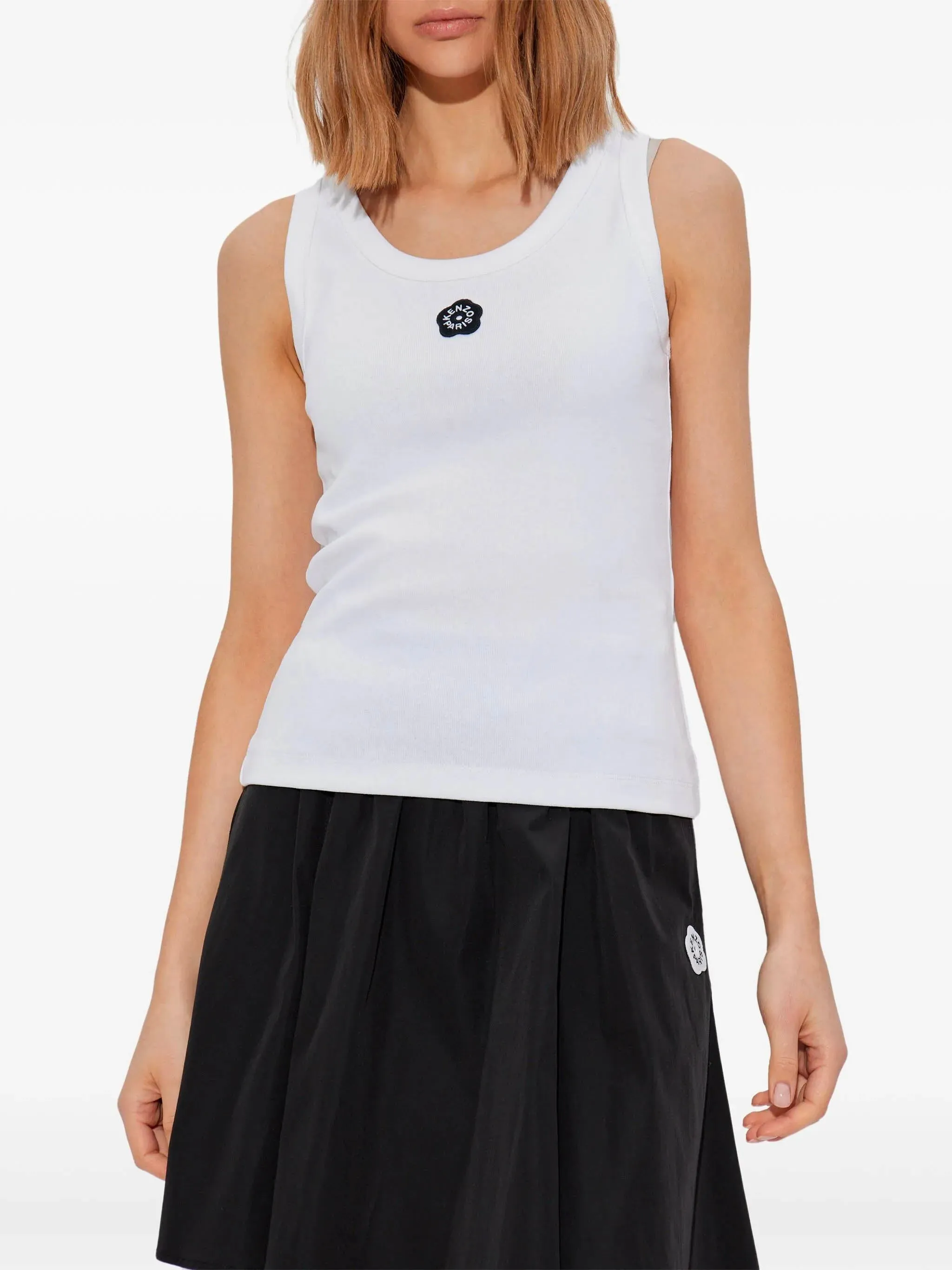 'BOKE FLOWER 2.0' RIB TANK TOP sold by Lord & Taylor product image thumbnail 3