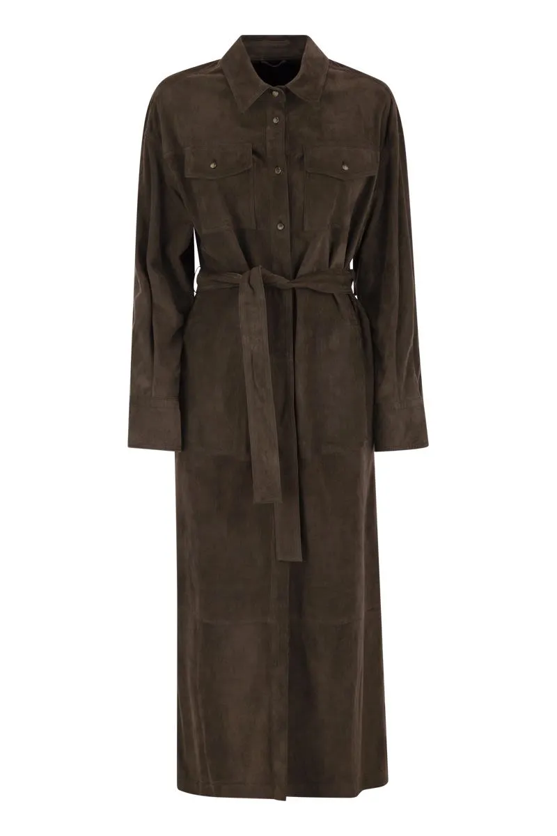 LEATHER SAFARI BELTED JACKET sold by Lord & Taylor