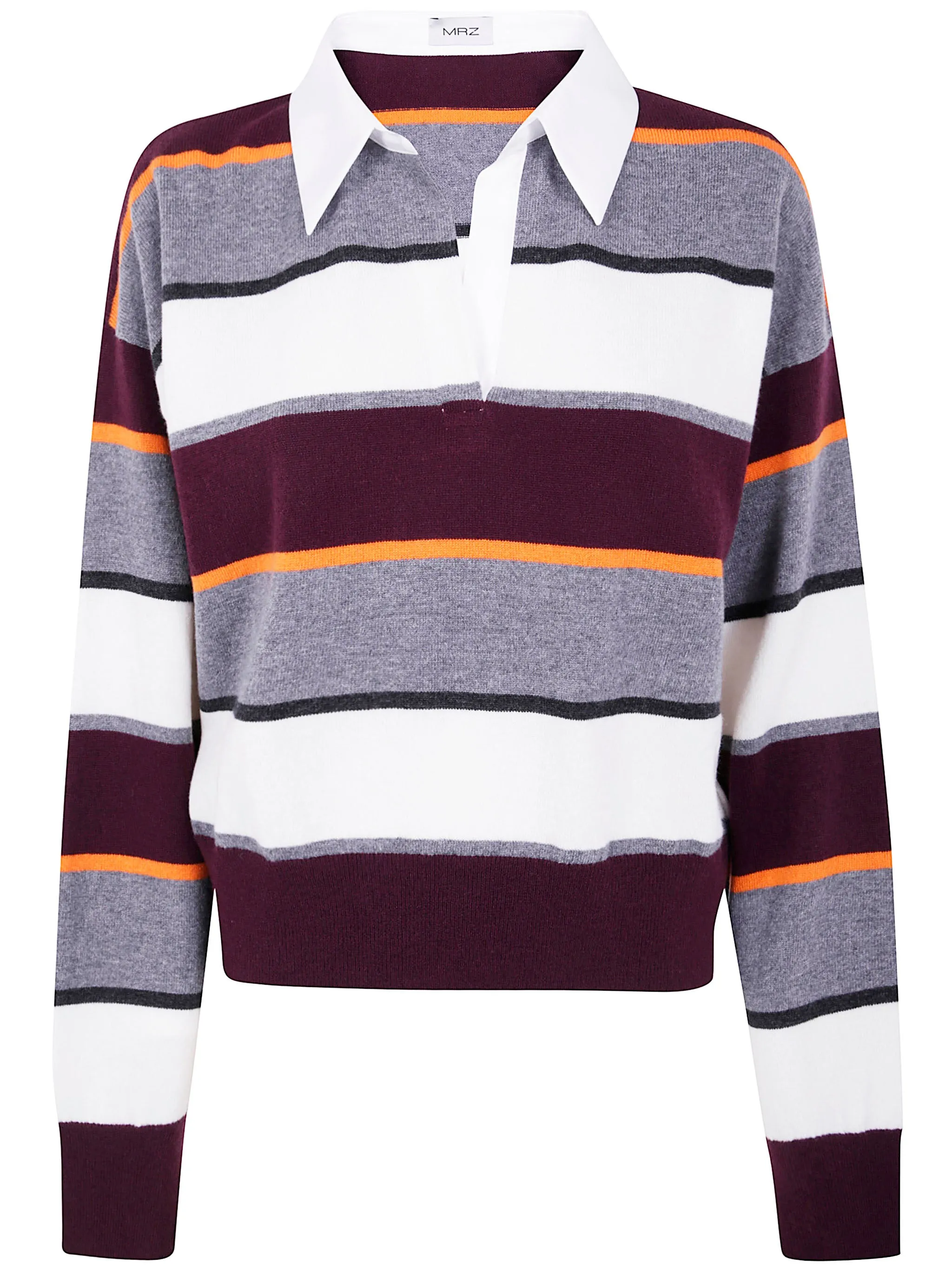 STRIPED SWEATER WITH POLO/SHIRT COLLAR sold by Lord & Taylor