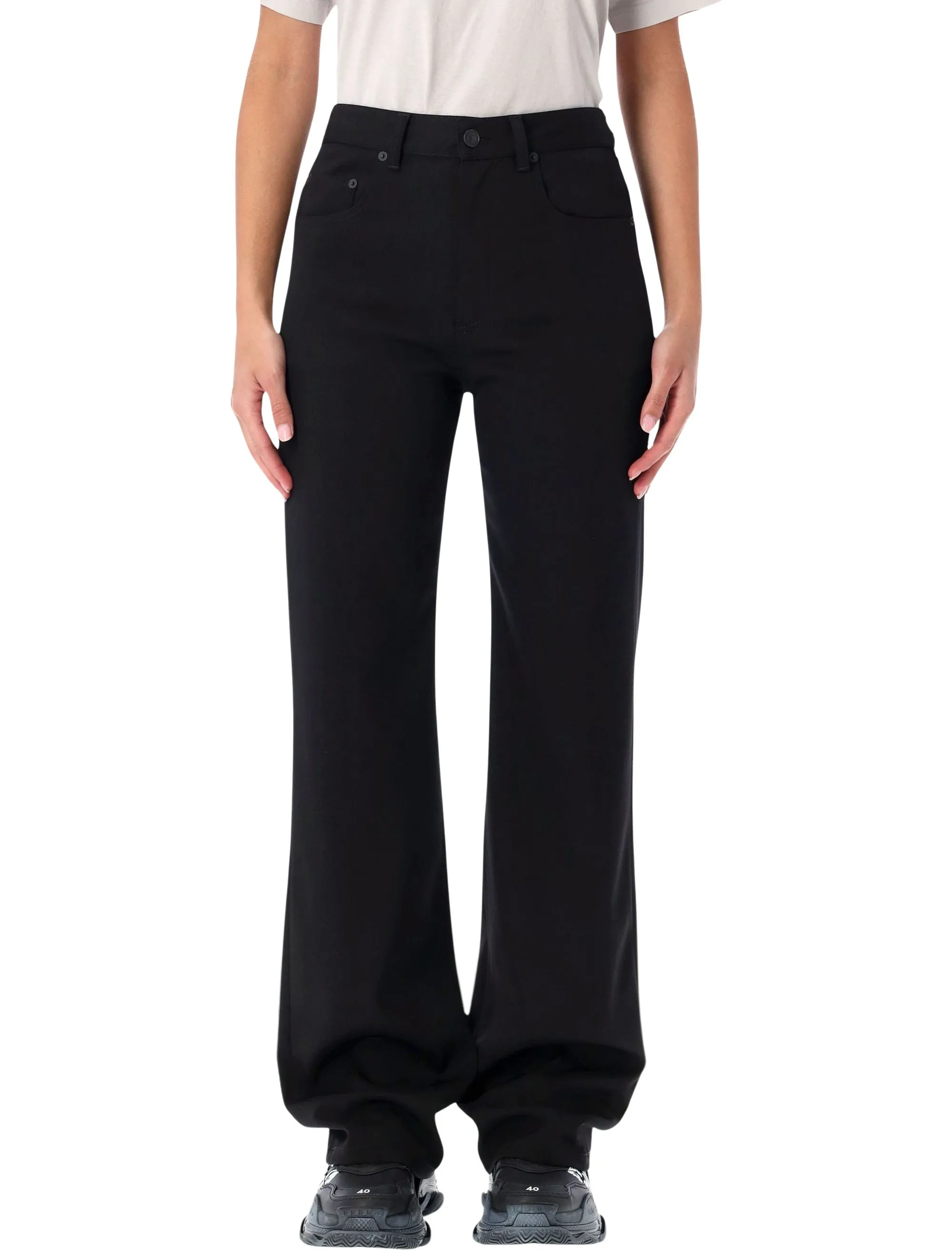 BALENCIAGA BLACK STRAIGHT FIT TAILORED WOOL PANTS sold by Lord & Taylor