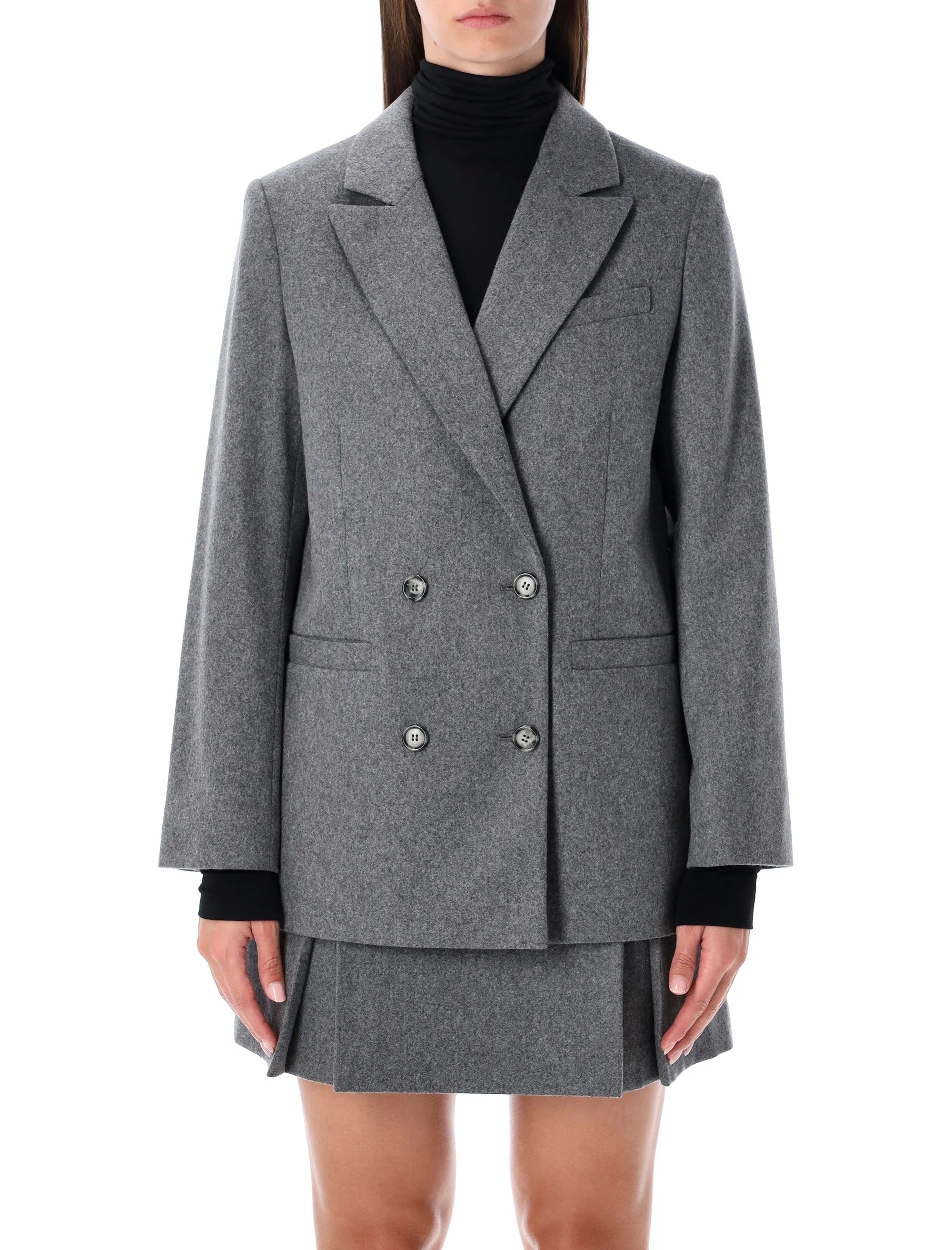A.P.C. LUCY DOUBLE-BREASTED WOOL BLAZER sold by Lord & Taylor