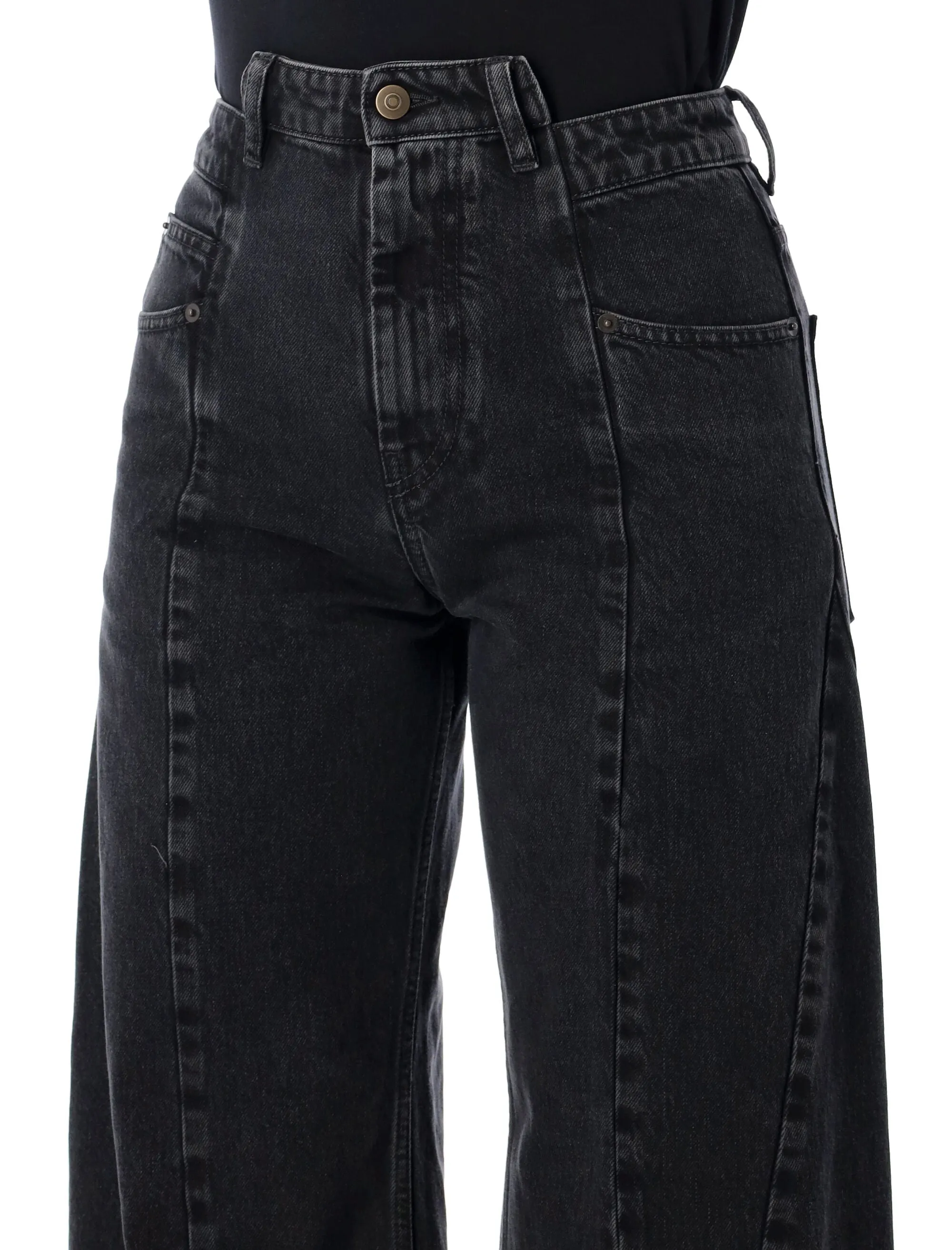 MAISON MARGIELA HIGH-WAISTED WIDE-LEG BLACK JEANS sold by Lord & Taylor product image thumbnail 3