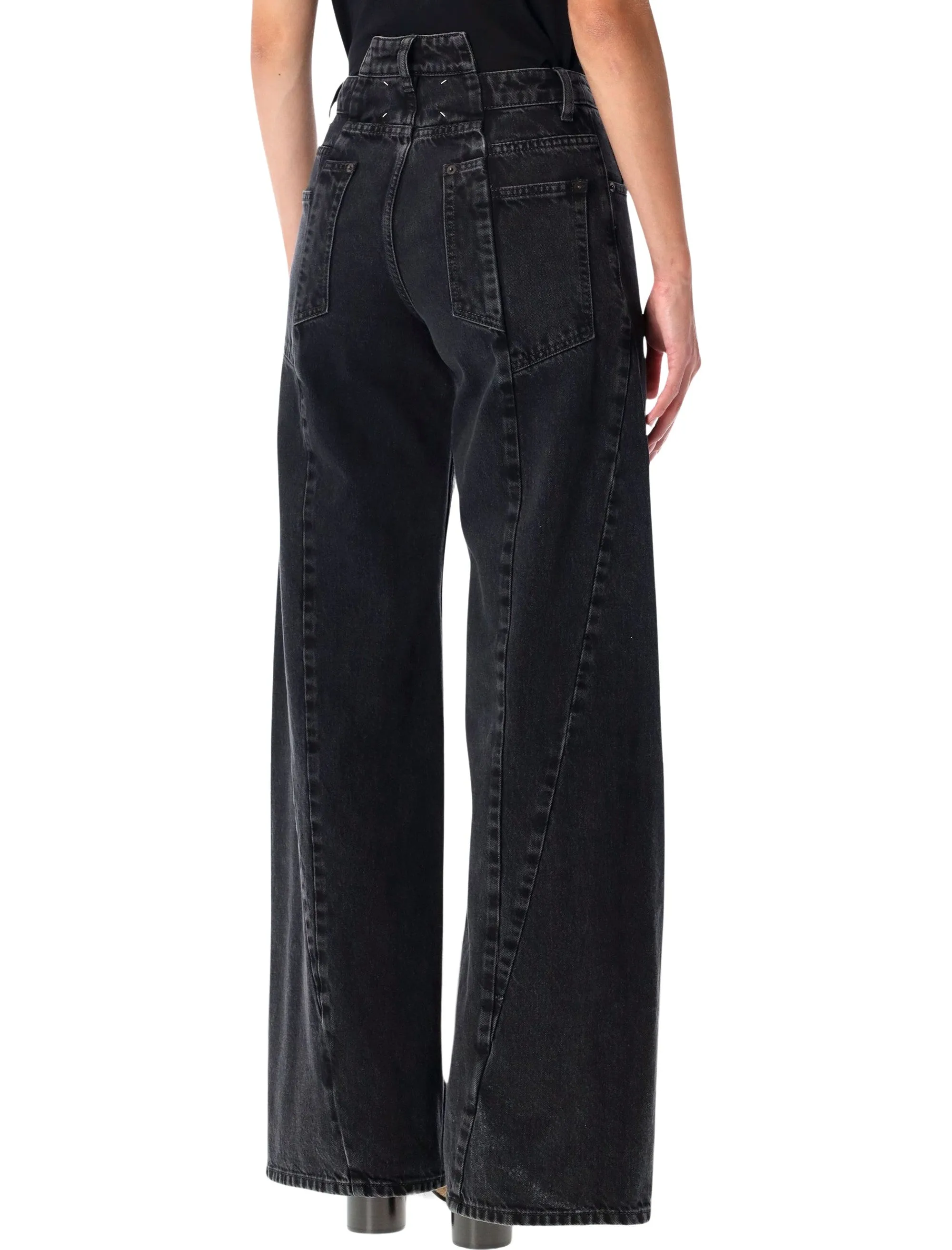 MAISON MARGIELA HIGH-WAISTED WIDE-LEG BLACK JEANS sold by Lord & Taylor product image thumbnail 2