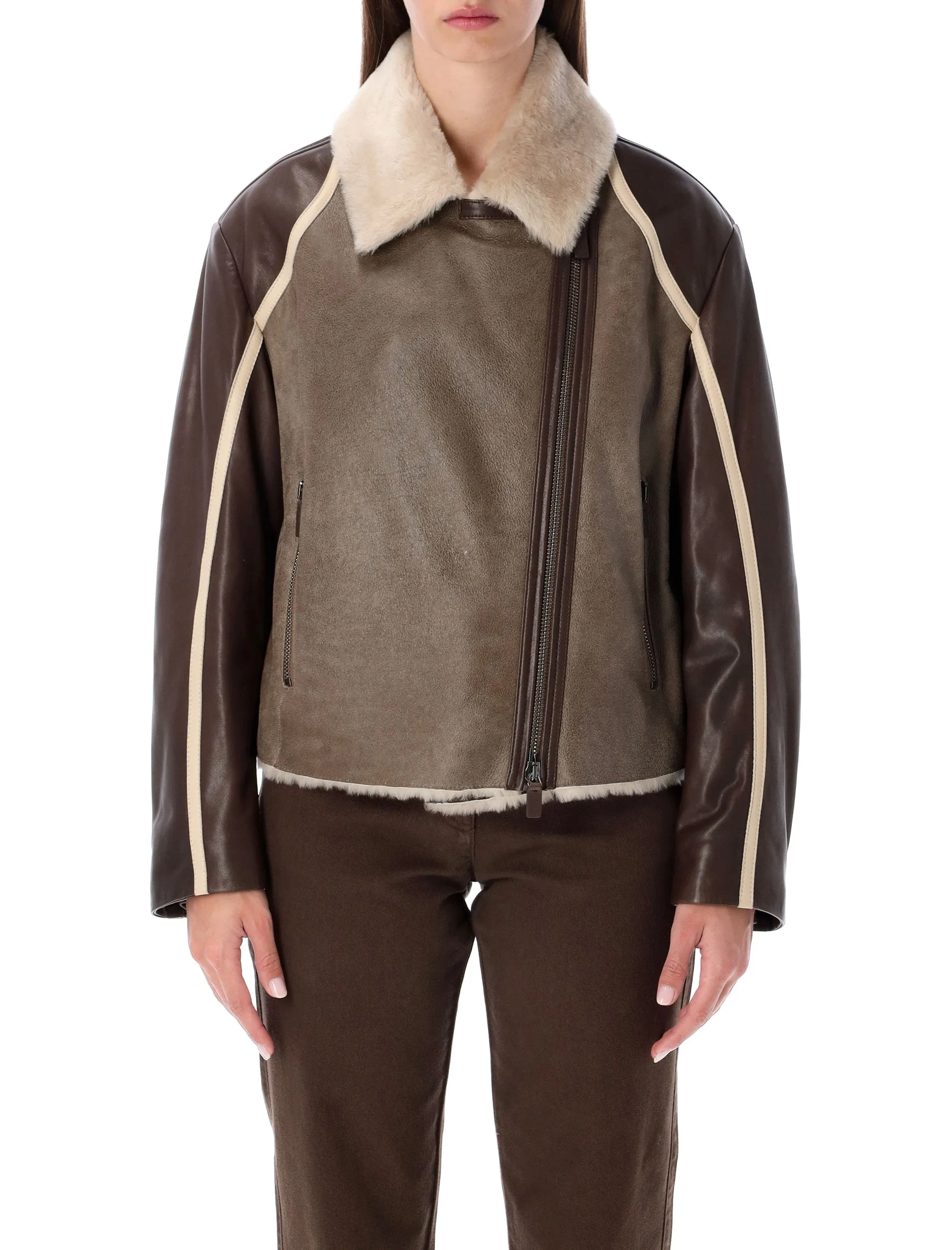 EMPORIO ARMANI NEW YORK MERINO SHEARLING BIKER JACKET sold by Lord & Taylor