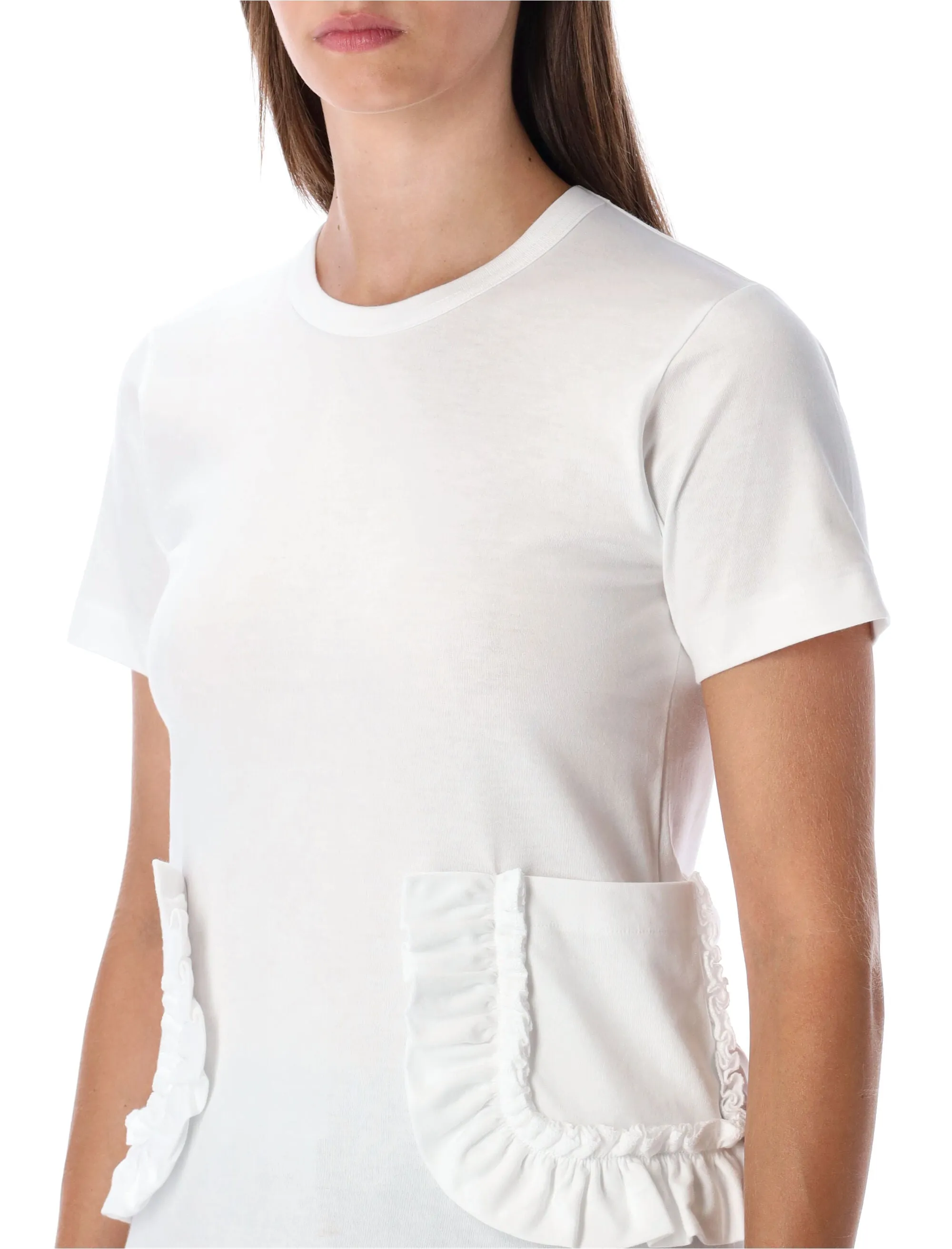 COMME DES GARÇONS GIRL WHITE T-SHIRT WITH RUFFLE POCKETS sold by Lord & Taylor product image thumbnail 3
