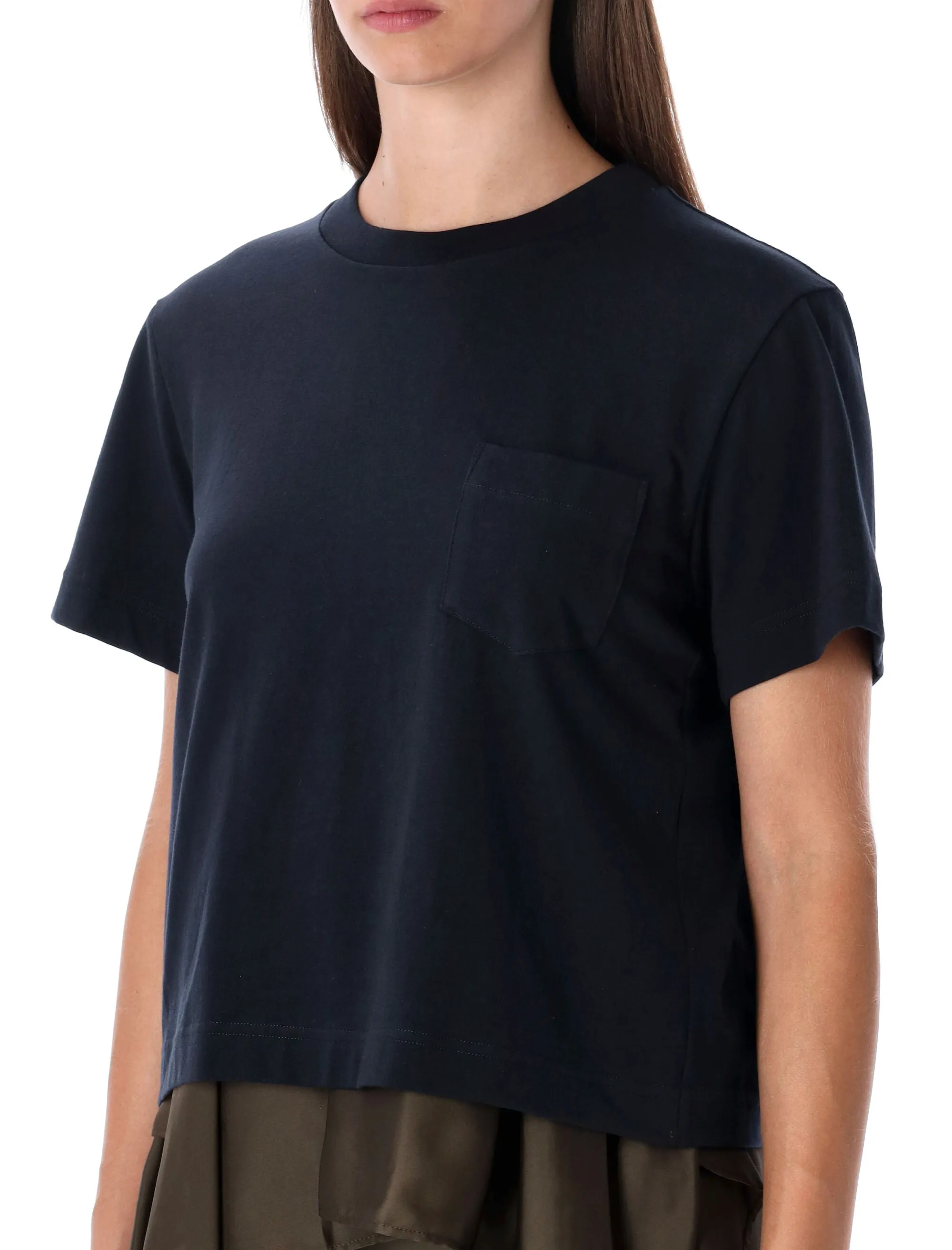 SACAI T-SHIRT WITH VOILE BACK INSERT sold by Lord & Taylor product image thumbnail 3