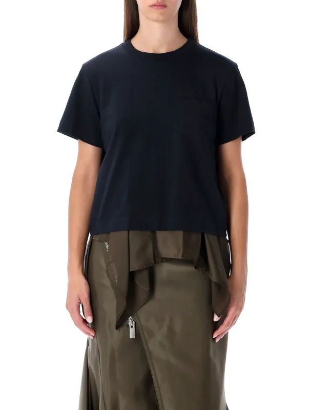 SACAI T-SHIRT WITH VOILE BACK INSERT sold by Lord & Taylor