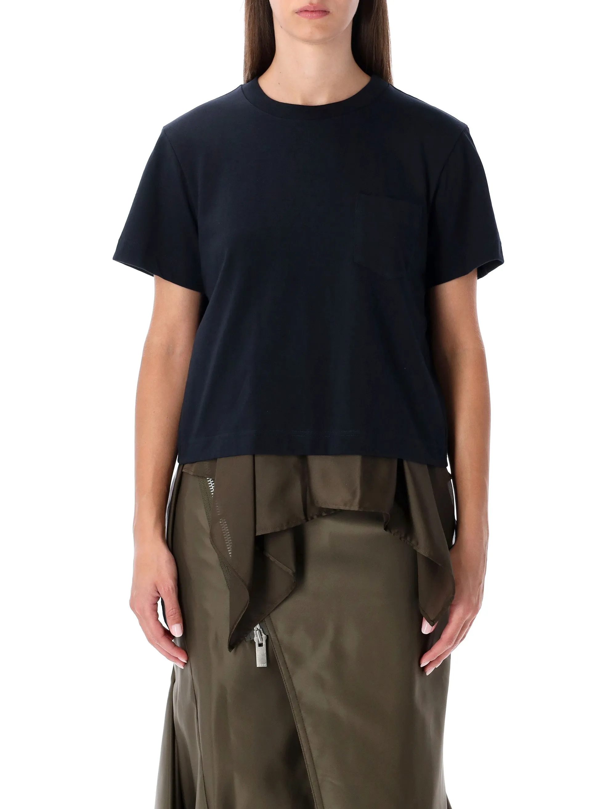 SACAI T-SHIRT WITH VOILE BACK INSERT sold by Lord & Taylor
