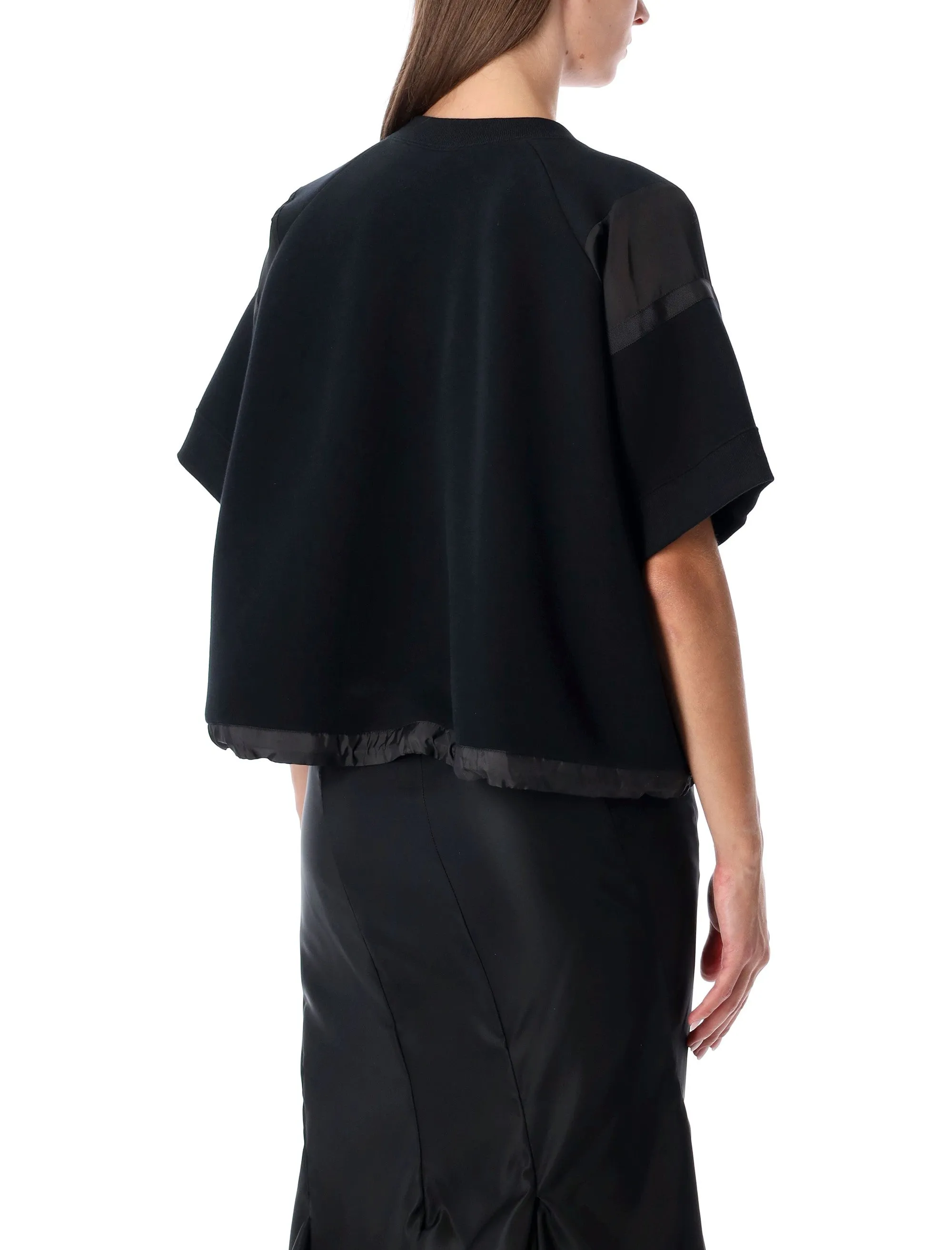 SACAI OVERSIZED TECHNICAL COTTON T-SHIRT WITH ADJUSTABLE DRAWSTRING HEM sold by Lord & Taylor product image thumbnail 2