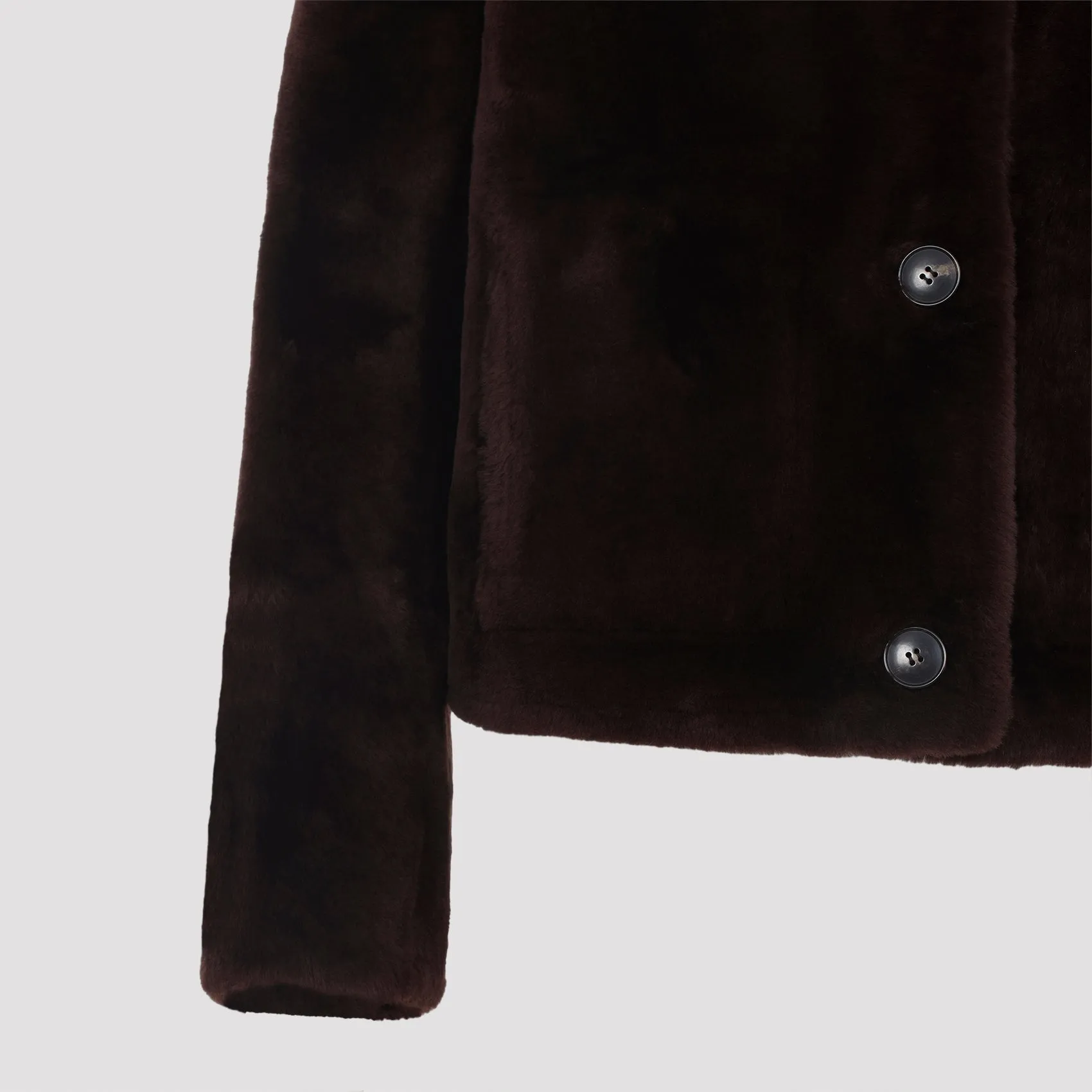 DEEP GRENAT LAMB SHEARLING JACKET sold by Lord & Taylor product image thumbnail 4