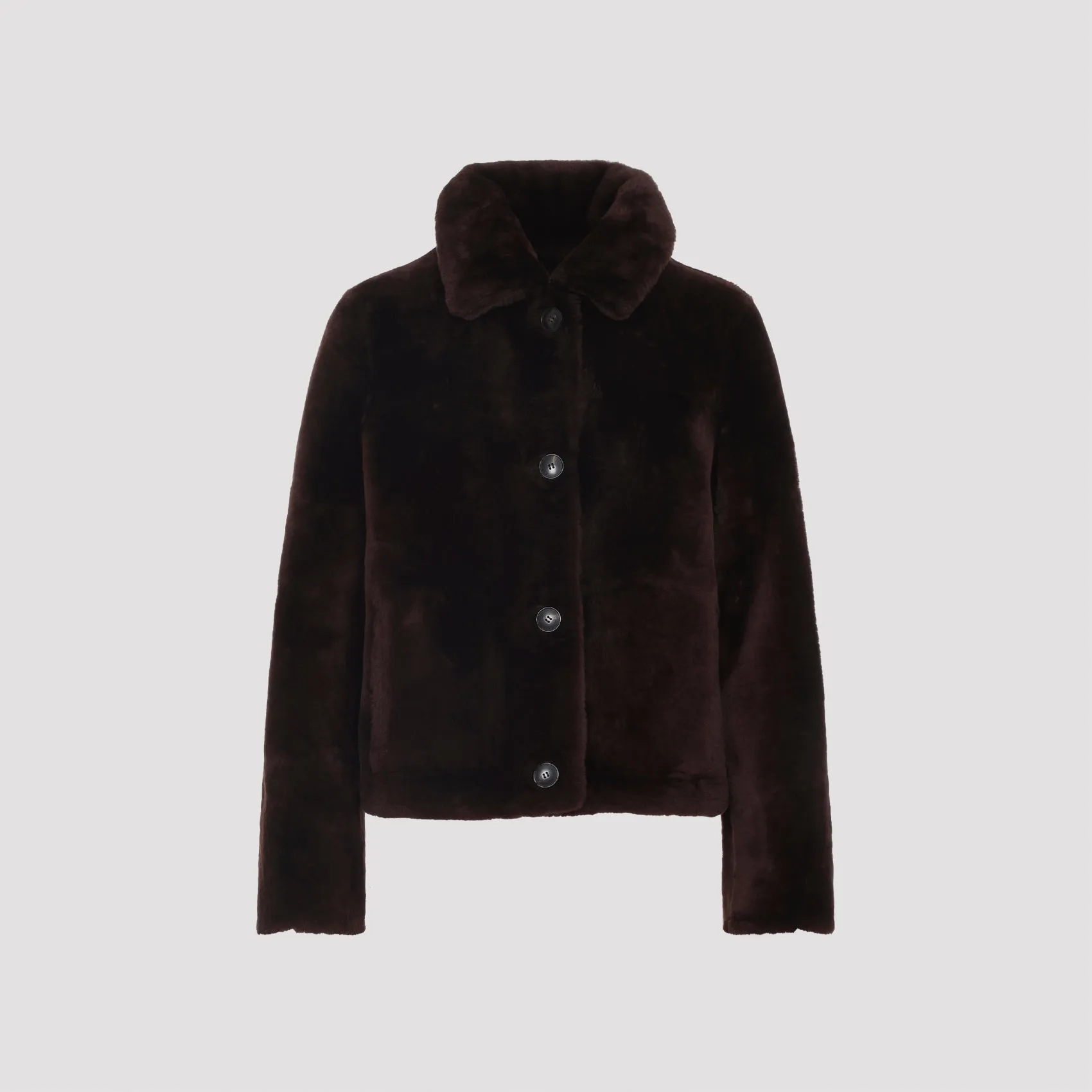 DEEP GRENAT LAMB SHEARLING JACKET sold by Lord & Taylor product image thumbnail 2