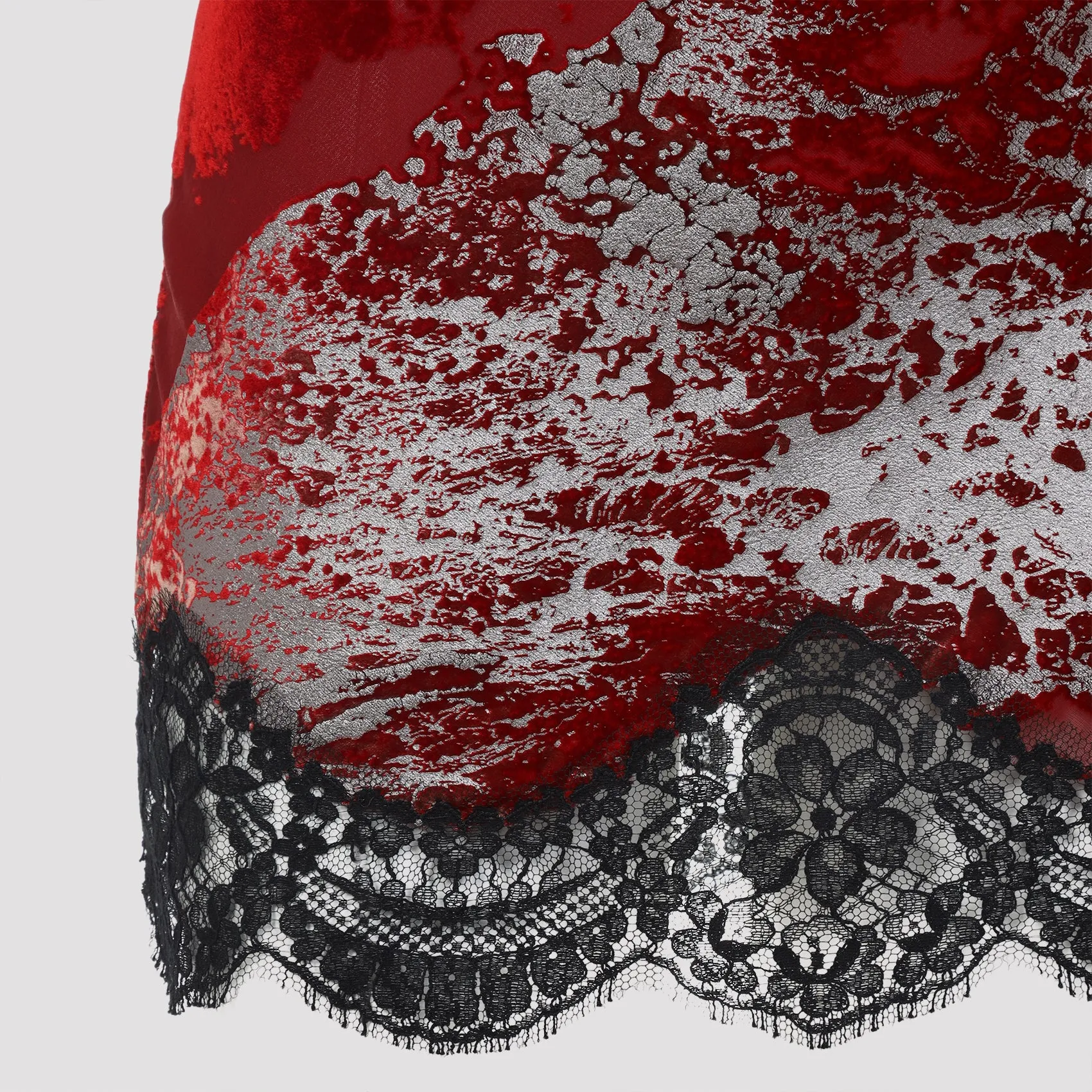 DARK RED VISCOSE MINI DRESS sold by Lord & Taylor product image thumbnail 4