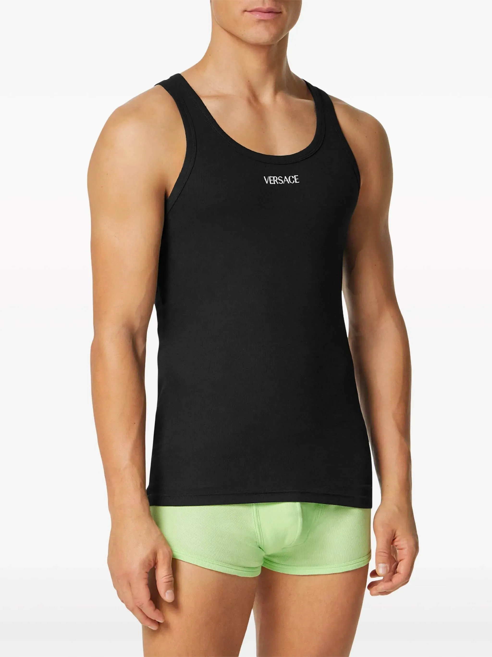 LOGO RIBBED TANK TOP sold by Lord & Taylor product image thumbnail 2