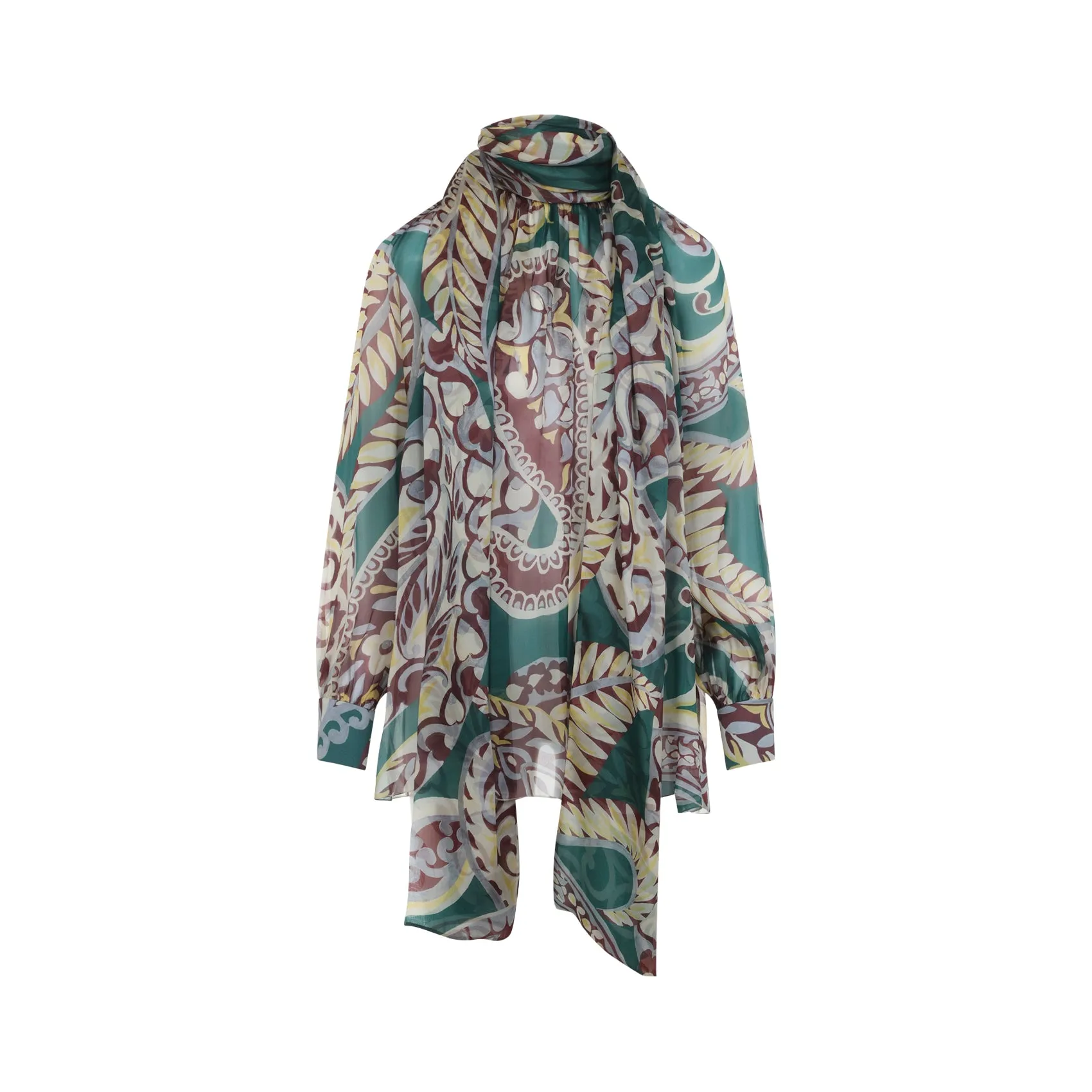 MULTICOLOR SILK RUCHED TOP sold by Lord & Taylor