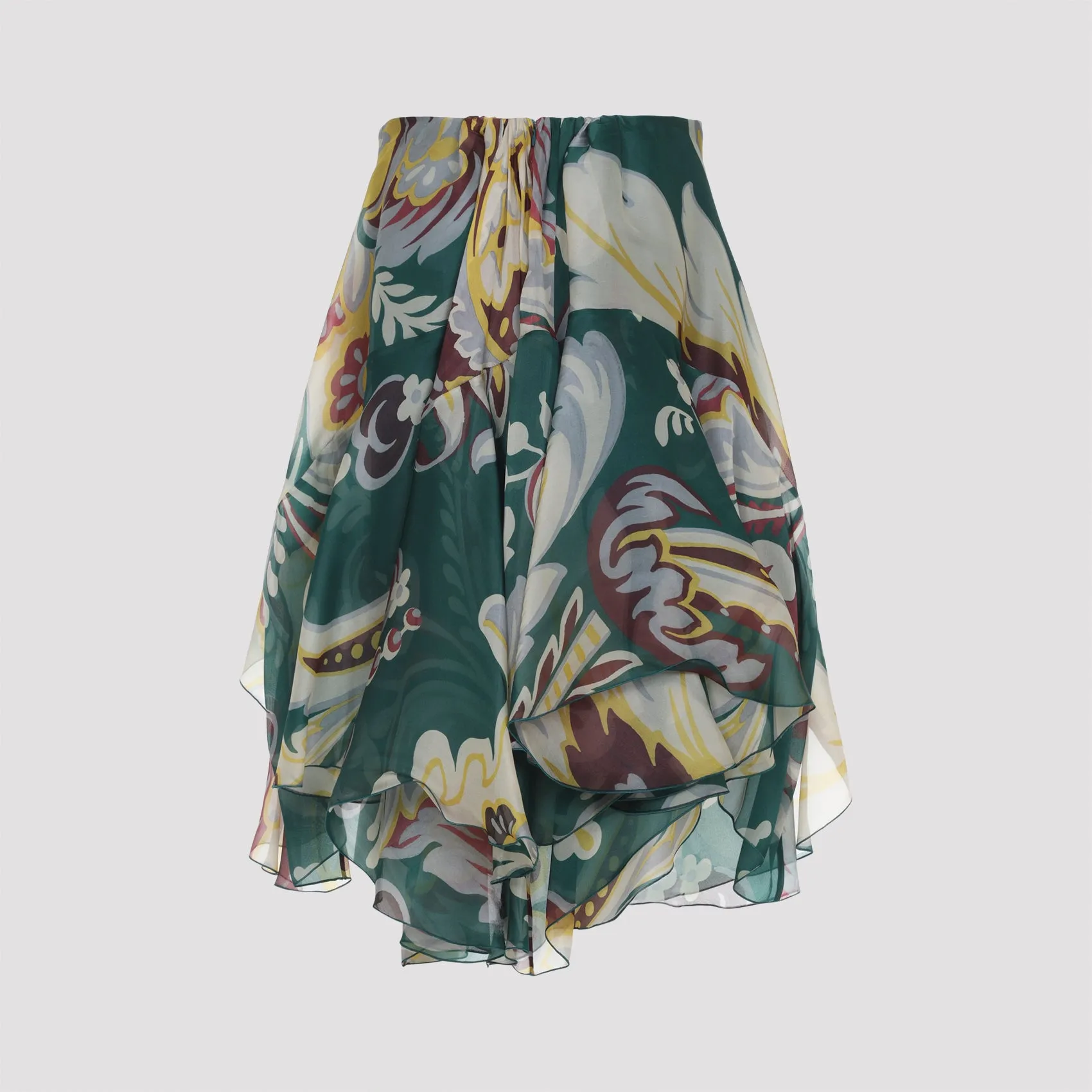 MULTICOLOR ASYMMETRIC SILK MINI SKIRT sold by Lord & Taylor product image thumbnail 3
