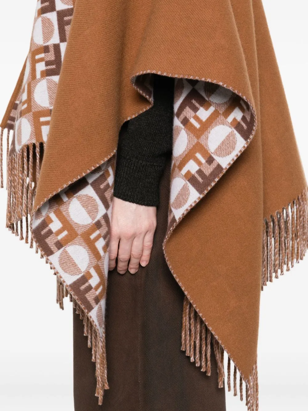BISCUIT WOOL BLEND REVERSIBLE CAPE sold by Lord & Taylor product image thumbnail 3