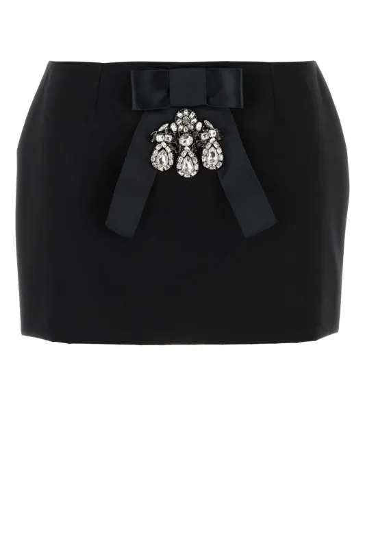 BLACK SATIN MINI SKIRT sold by Lord & Taylor