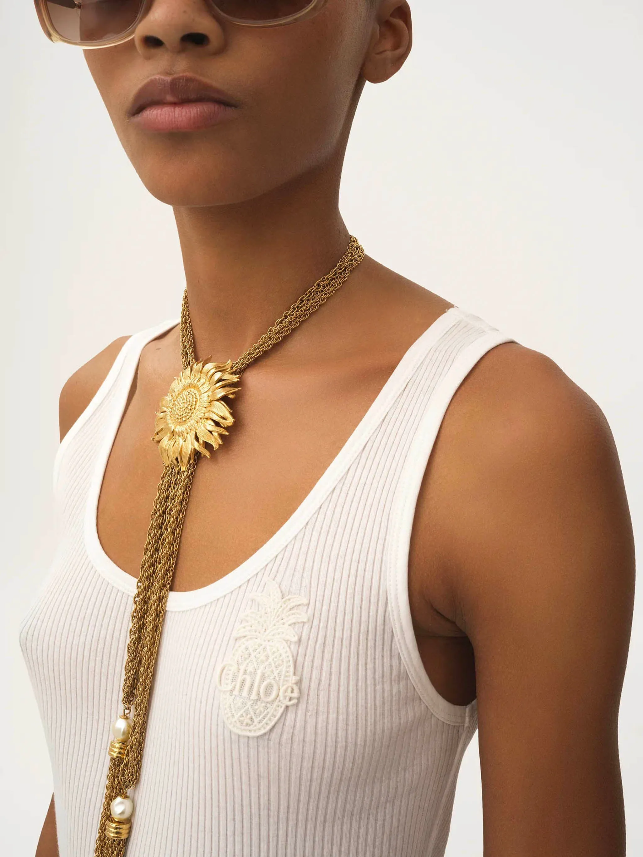 WHITE COTTON TANK TOP sold by Lord & Taylor product image thumbnail 5