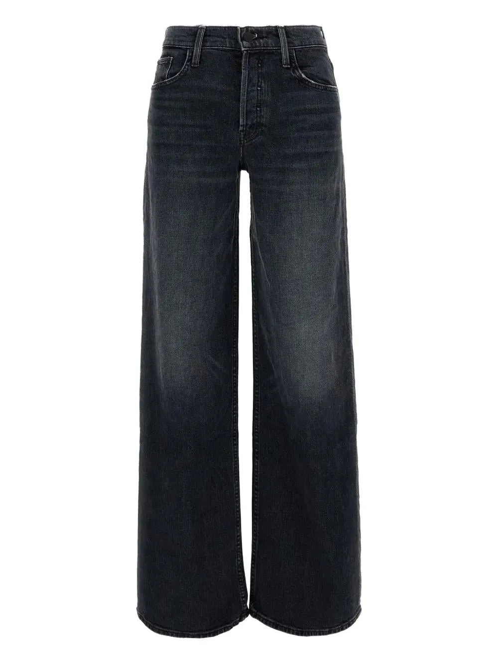 BLACK STRETCH DENIM WIDE-LEG JEANS sold by Lord & Taylor