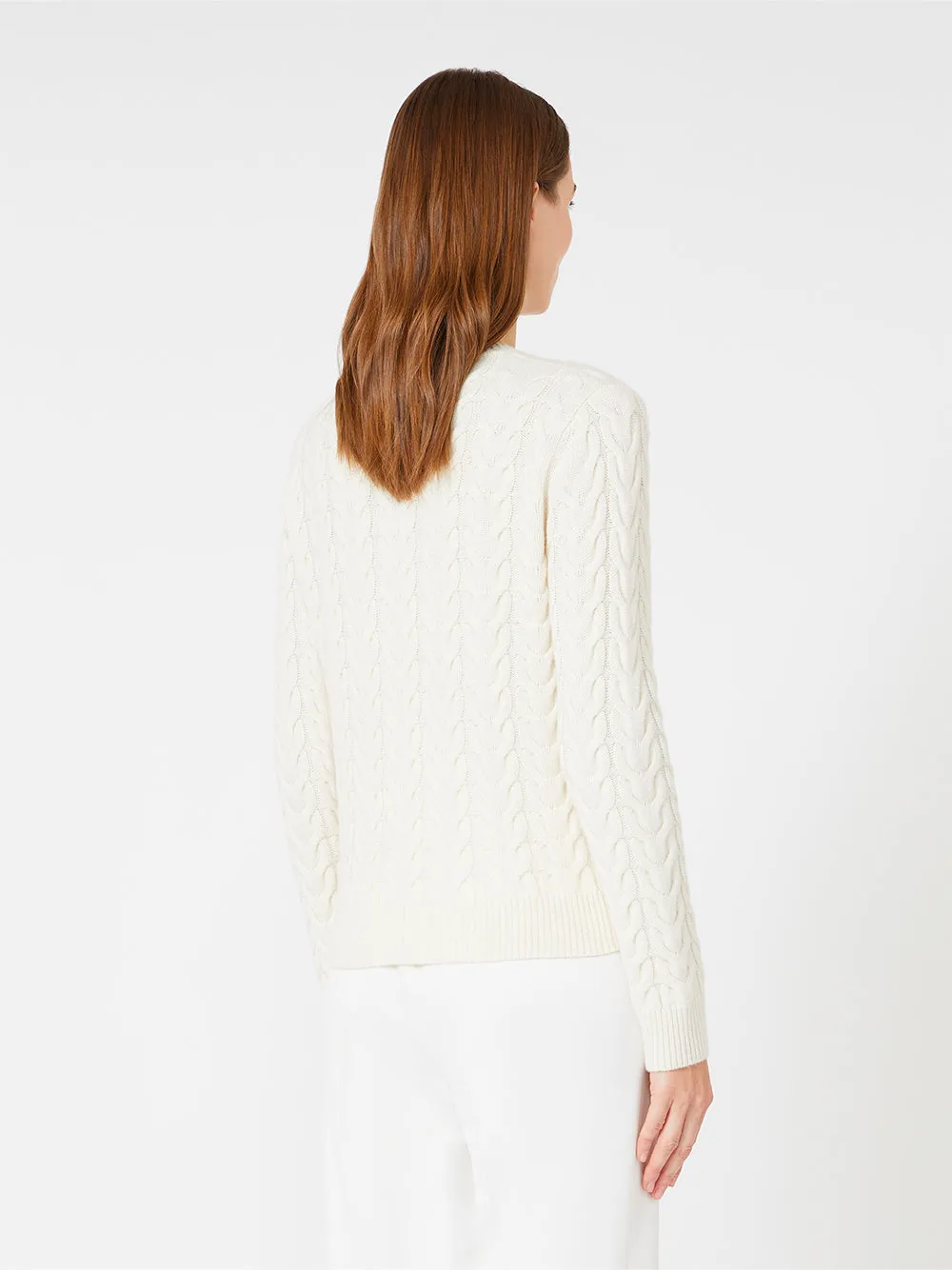 SLIM FIT CABLE-KNIT CASHMERE PULLOVER sold by Lord & Taylor product image thumbnail 3