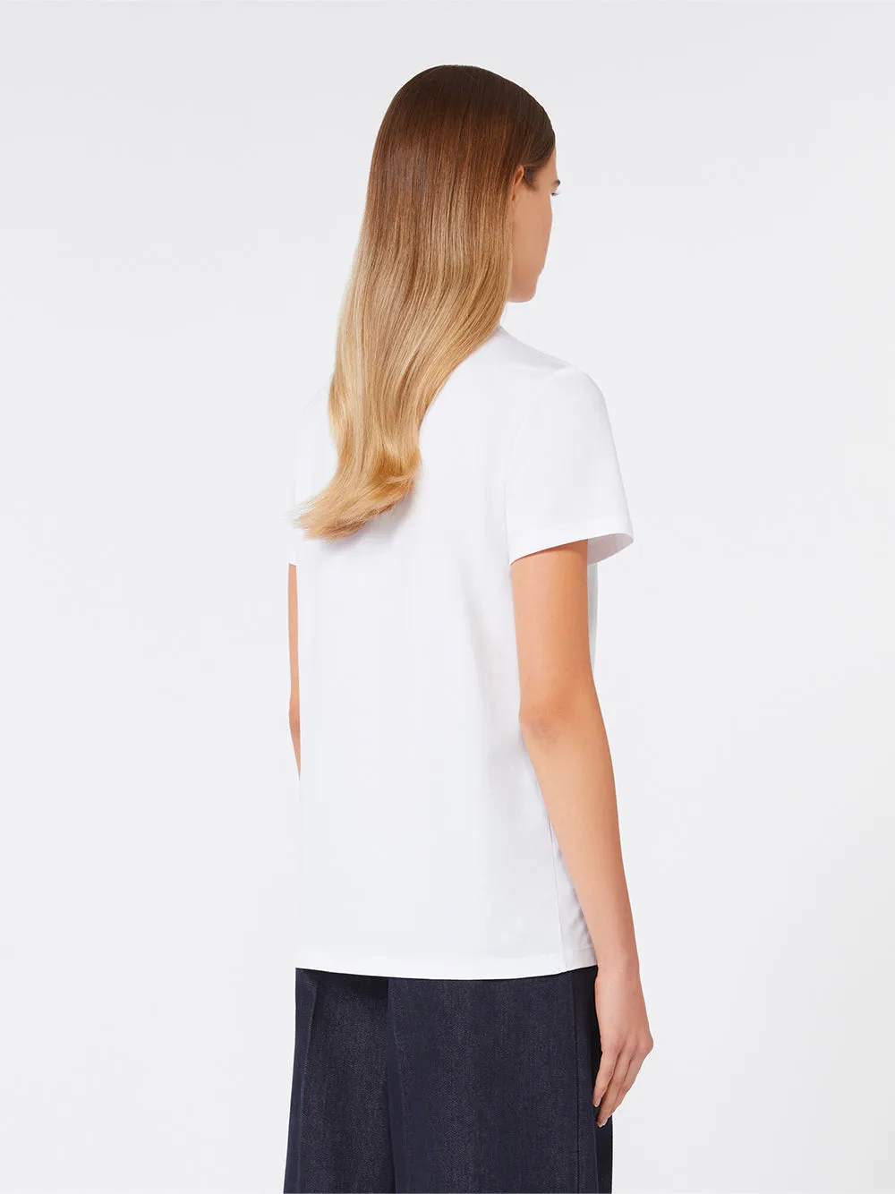 COTTON T-SHIRT WITH EMBROIDERY sold by Lord & Taylor product image thumbnail 3