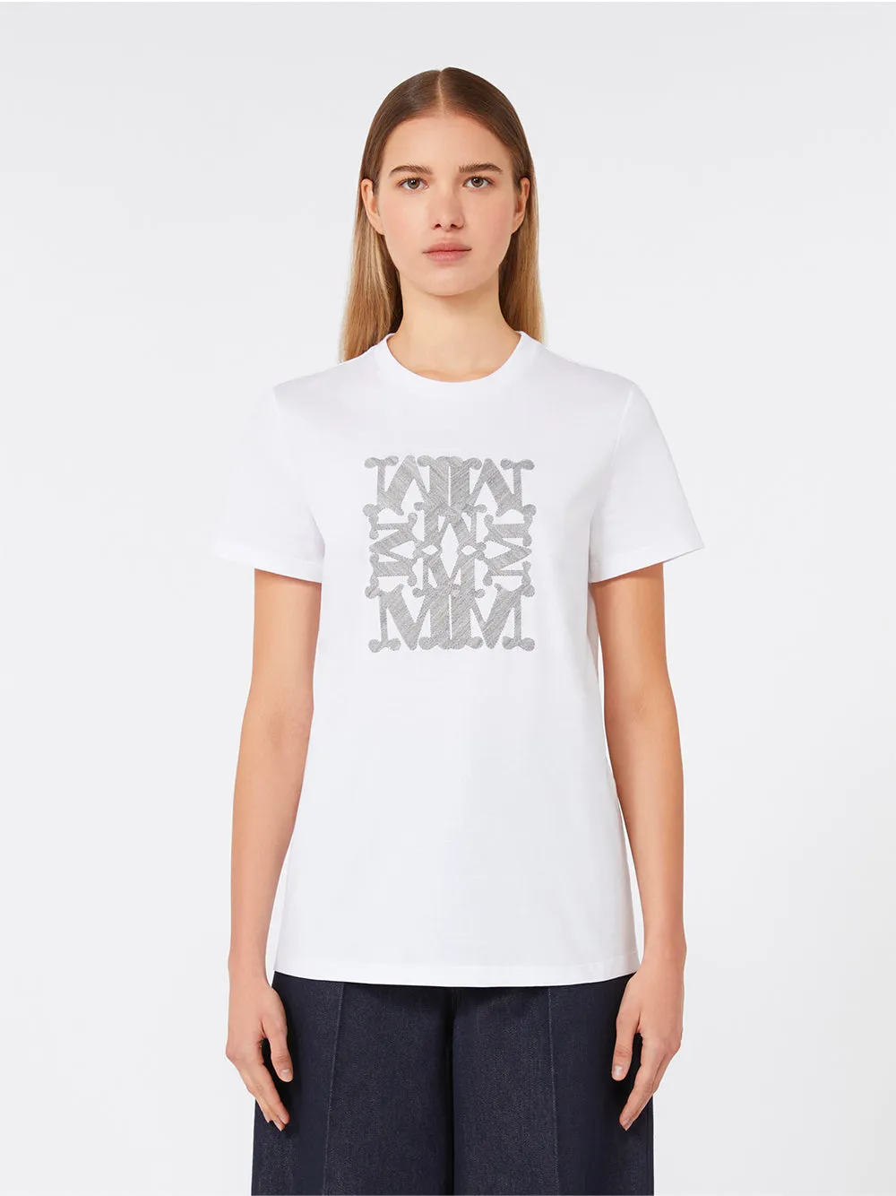 COTTON T-SHIRT WITH EMBROIDERY sold by Lord & Taylor product image thumbnail 2