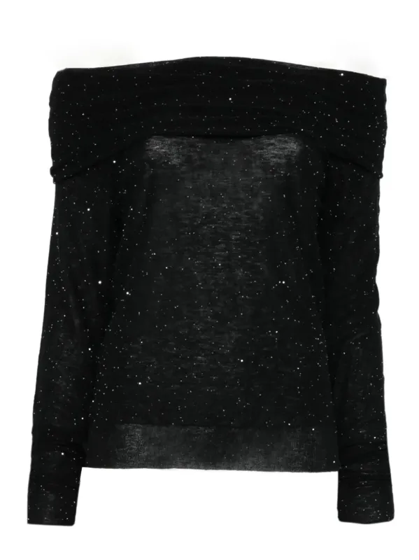 MICRO SEQUINS OFF-SHOULDERS SWEATER sold by Lord & Taylor