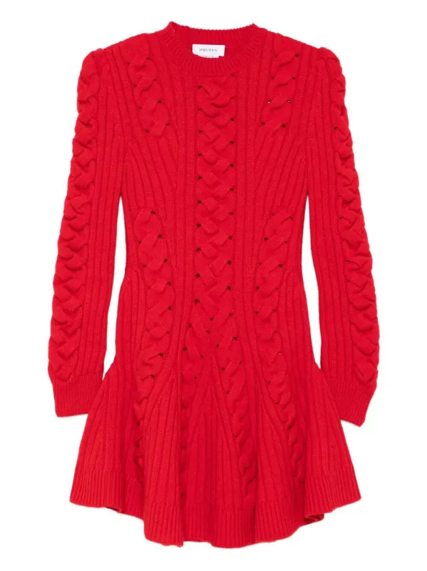 WOOL AND CASHMERE CABLE KNIT MINI DRESS sold by Lord & Taylor