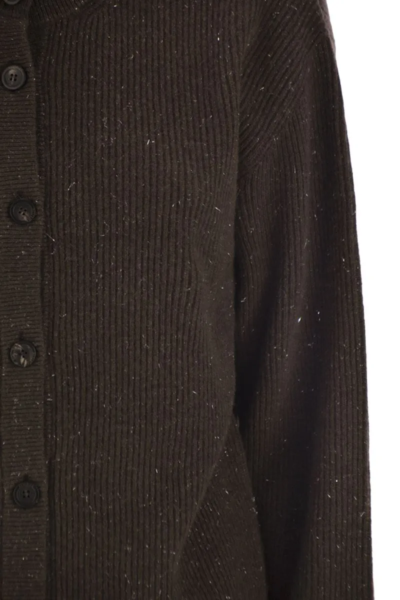 CARDIGAN WITH BUTTONS IN WOOL, SILK AND CASHMERE sold by Lord & Taylor product image thumbnail 4