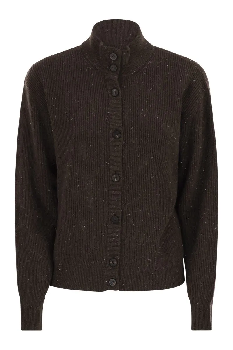 CARDIGAN WITH BUTTONS IN WOOL, SILK AND CASHMERE sold by Lord & Taylor