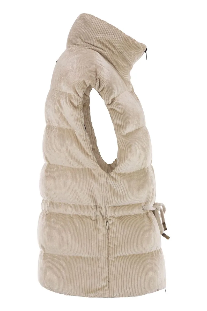 DOWN AND VISCOSE VELVET WAISTCOAT sold by Lord & Taylor product image thumbnail 3