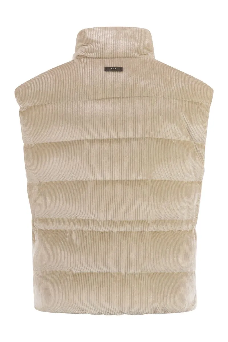 DOWN AND VISCOSE VELVET WAISTCOAT sold by Lord & Taylor product image thumbnail 2