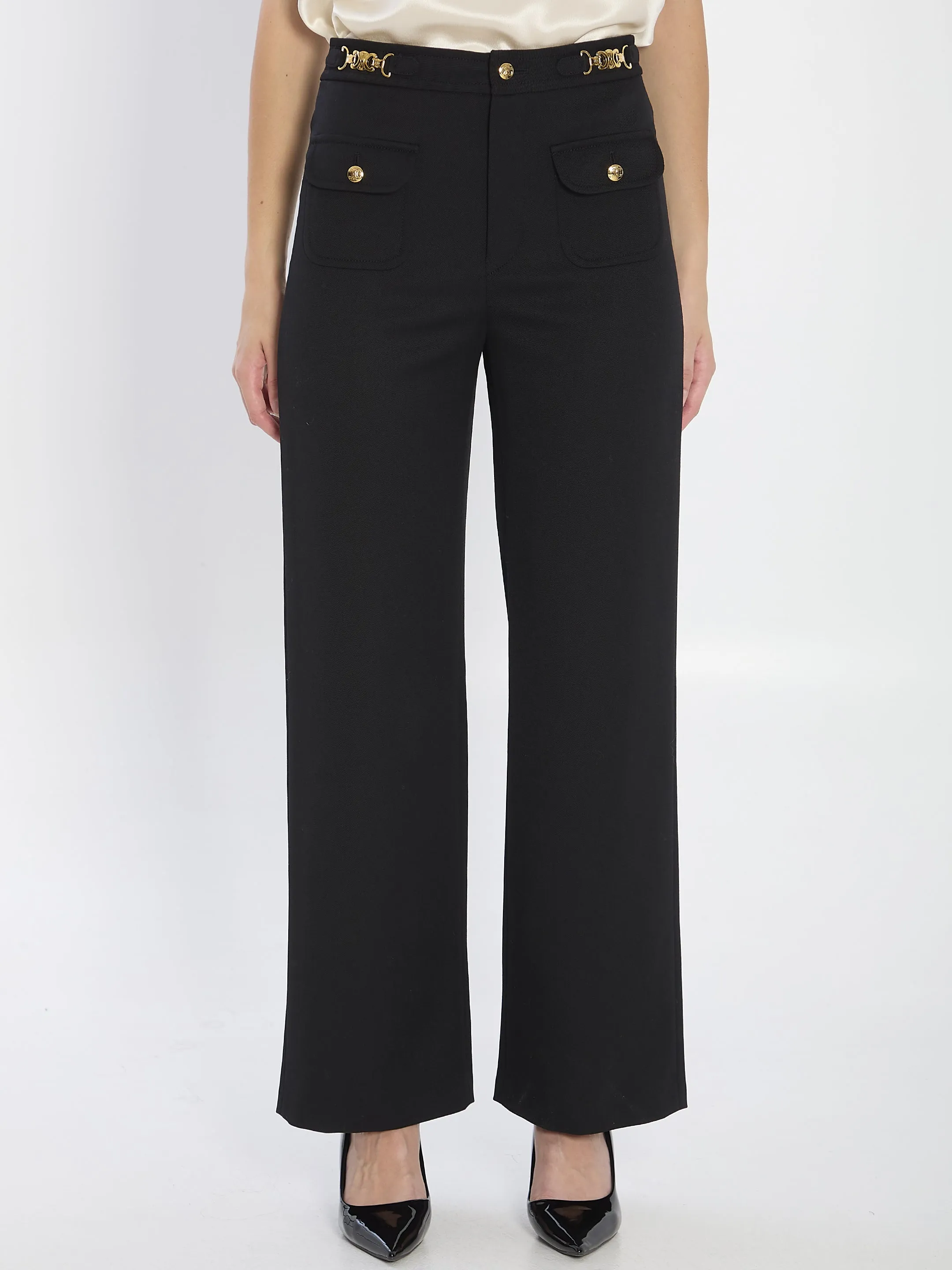 BLACK WOOL PANTS sold by Lord & Taylor