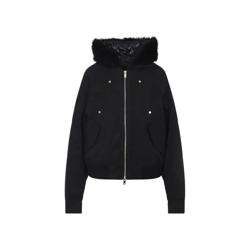 GOLD SERIES LOGAN SHEARLING TRIM BOMBER JACKET sold by Lord & Taylor