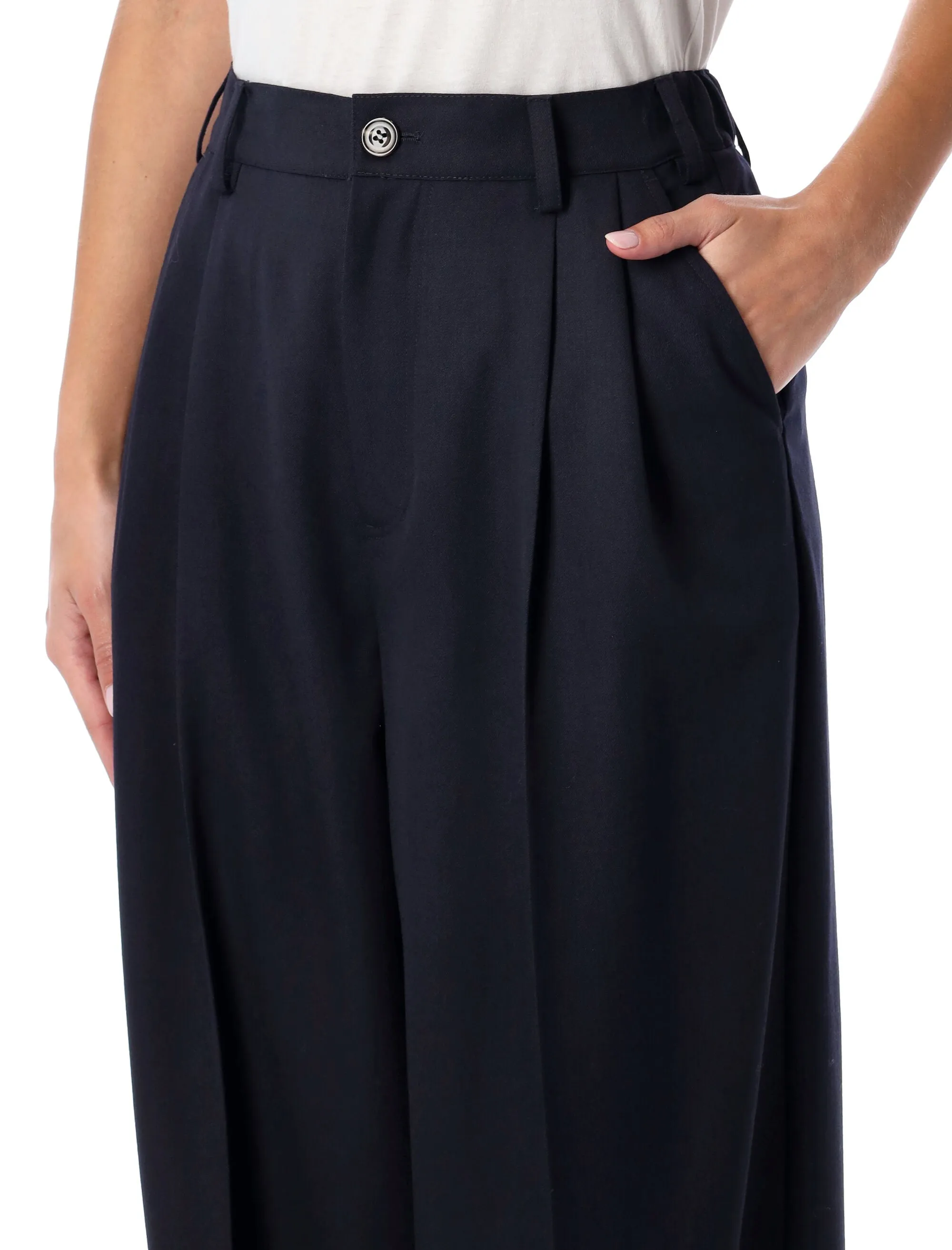 SOEUR FREJUS NAVY BLUE WOOL TROUSERS sold by Lord & Taylor product image thumbnail 3