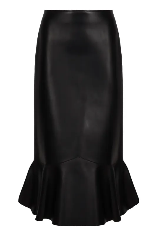 GONNA IN BLACK NAPA LEATHER sold by Lord & Taylor