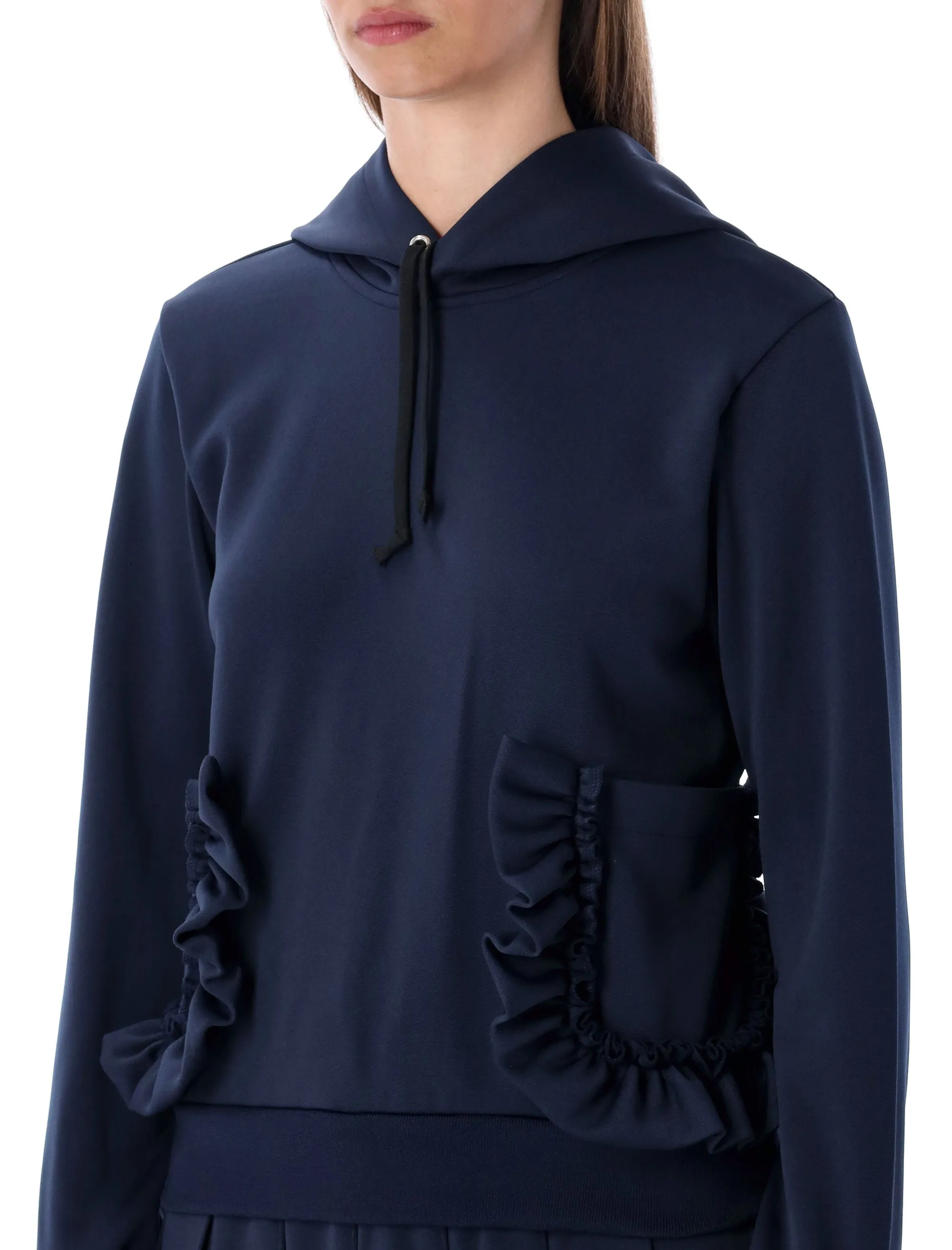 COMME DES GARÇONS GIRL NAVY HOODIE WITH RUFFLE POCKETS sold by Lord & Taylor product image thumbnail 3
